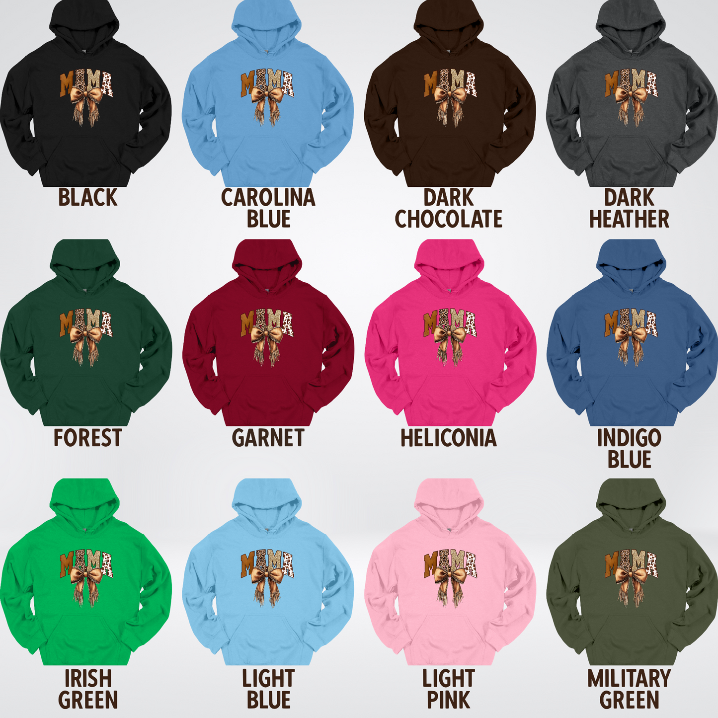 MAMA Western Coquette Leather Bow And Tassels Hoodie