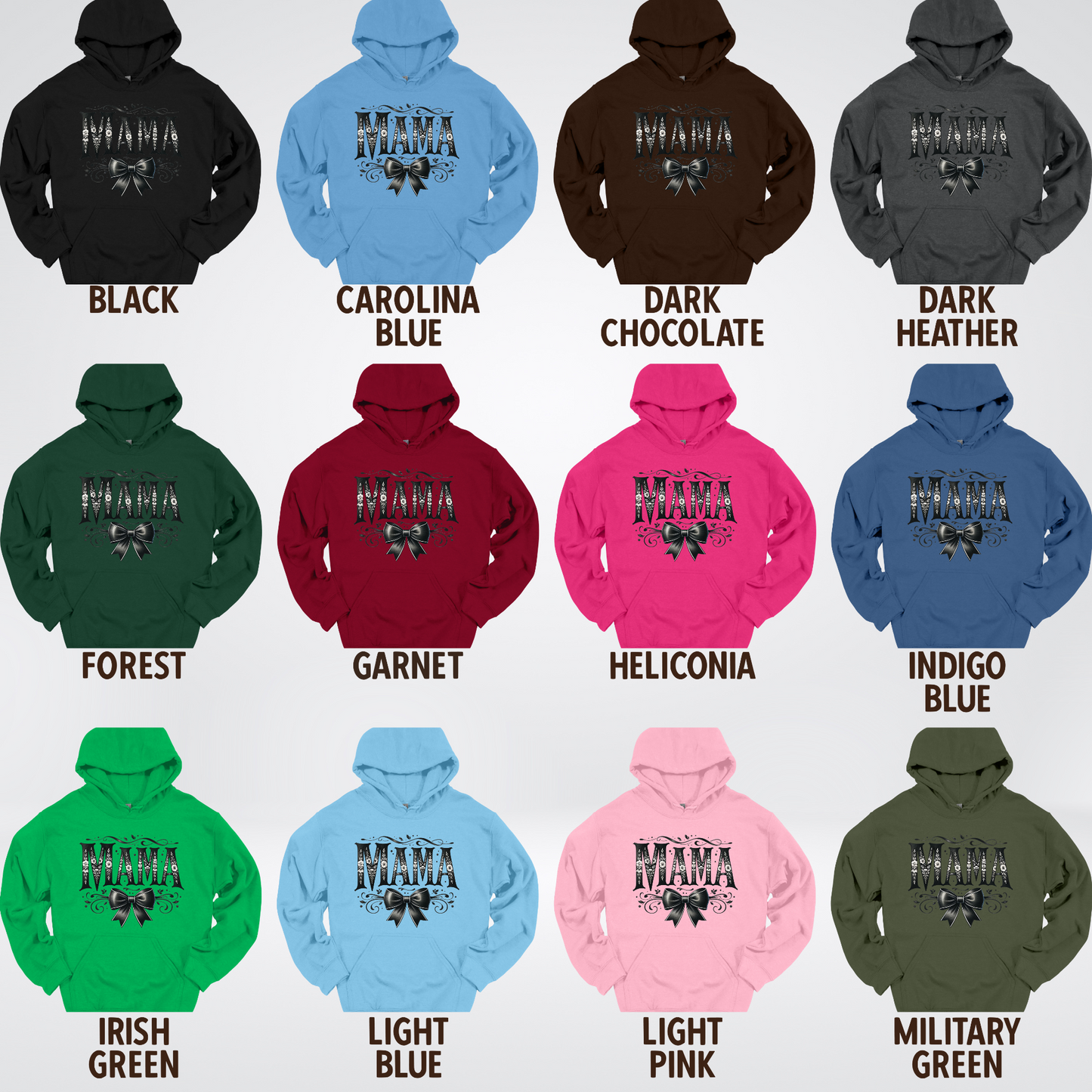 Mama Black & White Coquette Hoodie