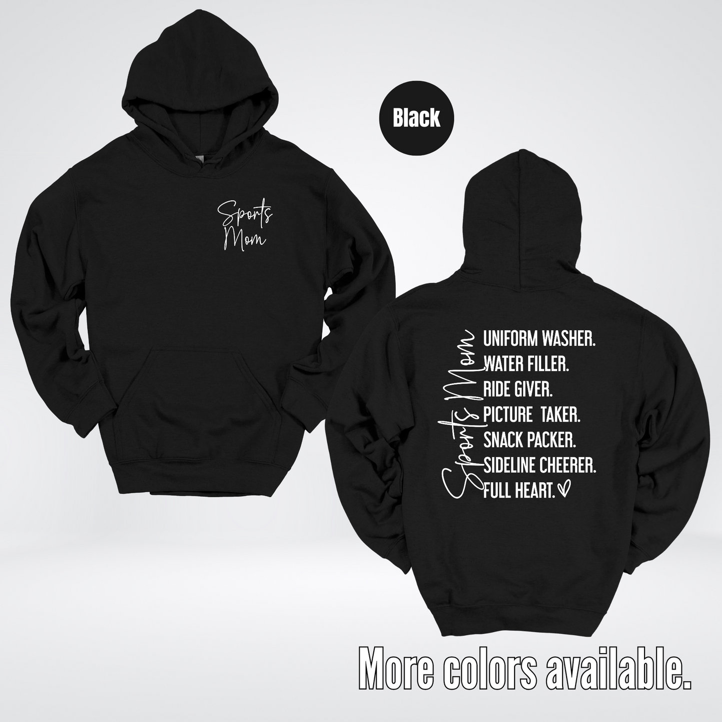 Sports Mom Uniform Washer Water Filler Sideline Cheerer Hoodie