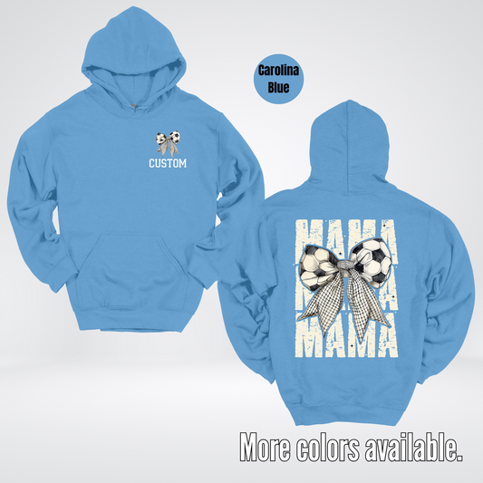 Custom Name Soccer Mama Coquette Hoodie