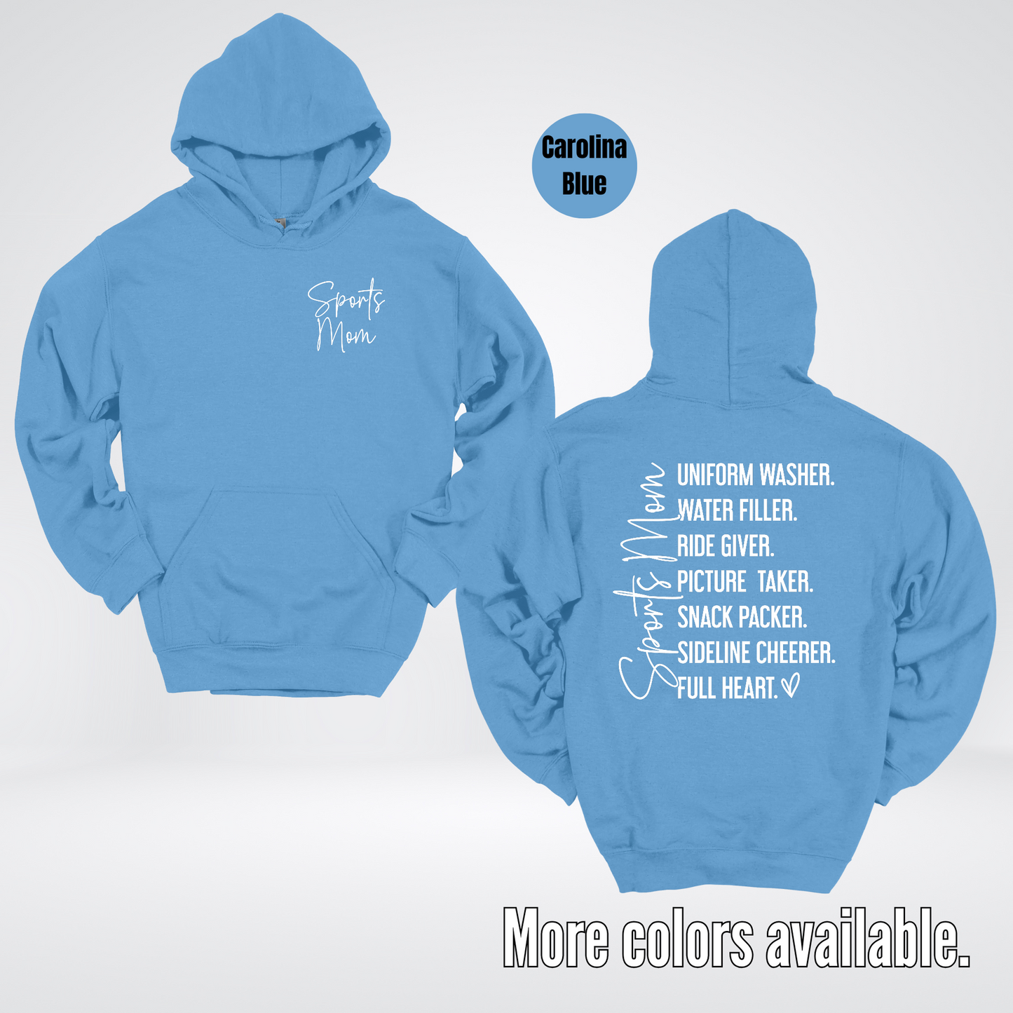 Sports Mom Uniform Washer Water Filler Sideline Cheerer Hoodie
