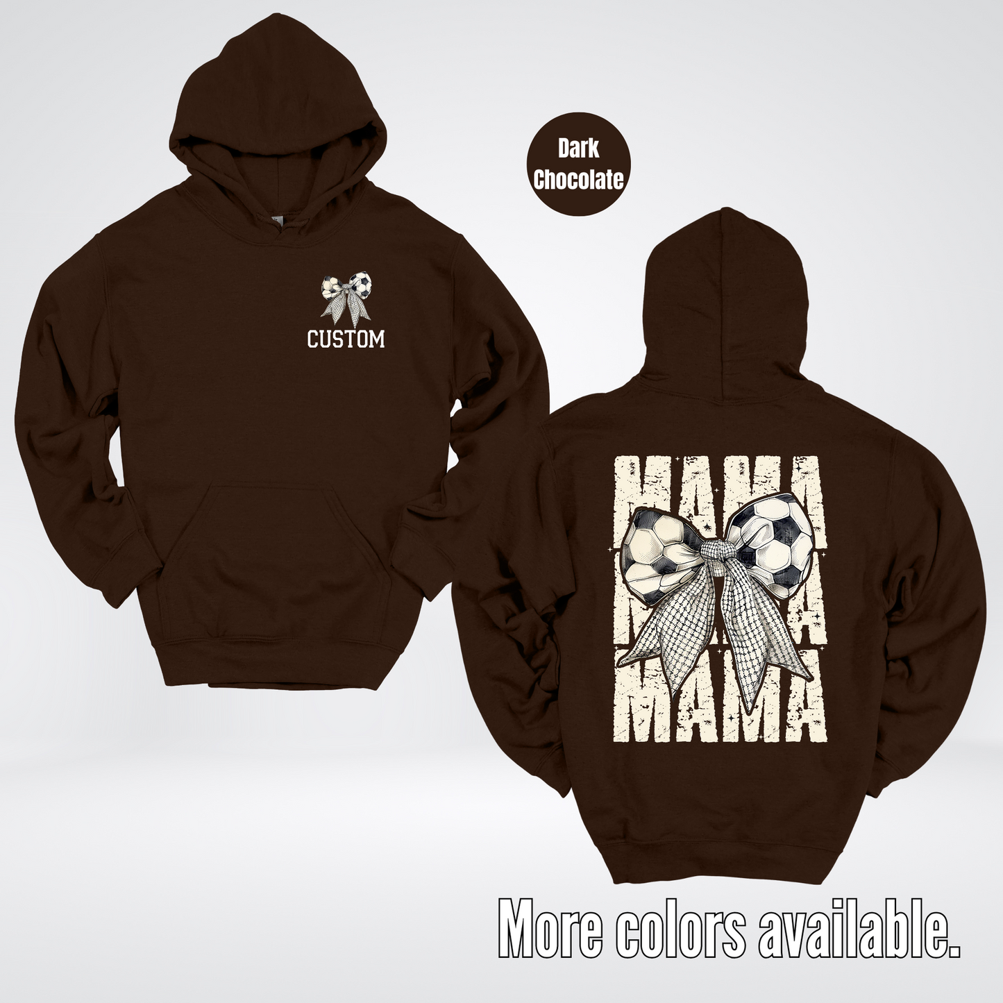 Custom Name Soccer Mama Coquette Hoodie