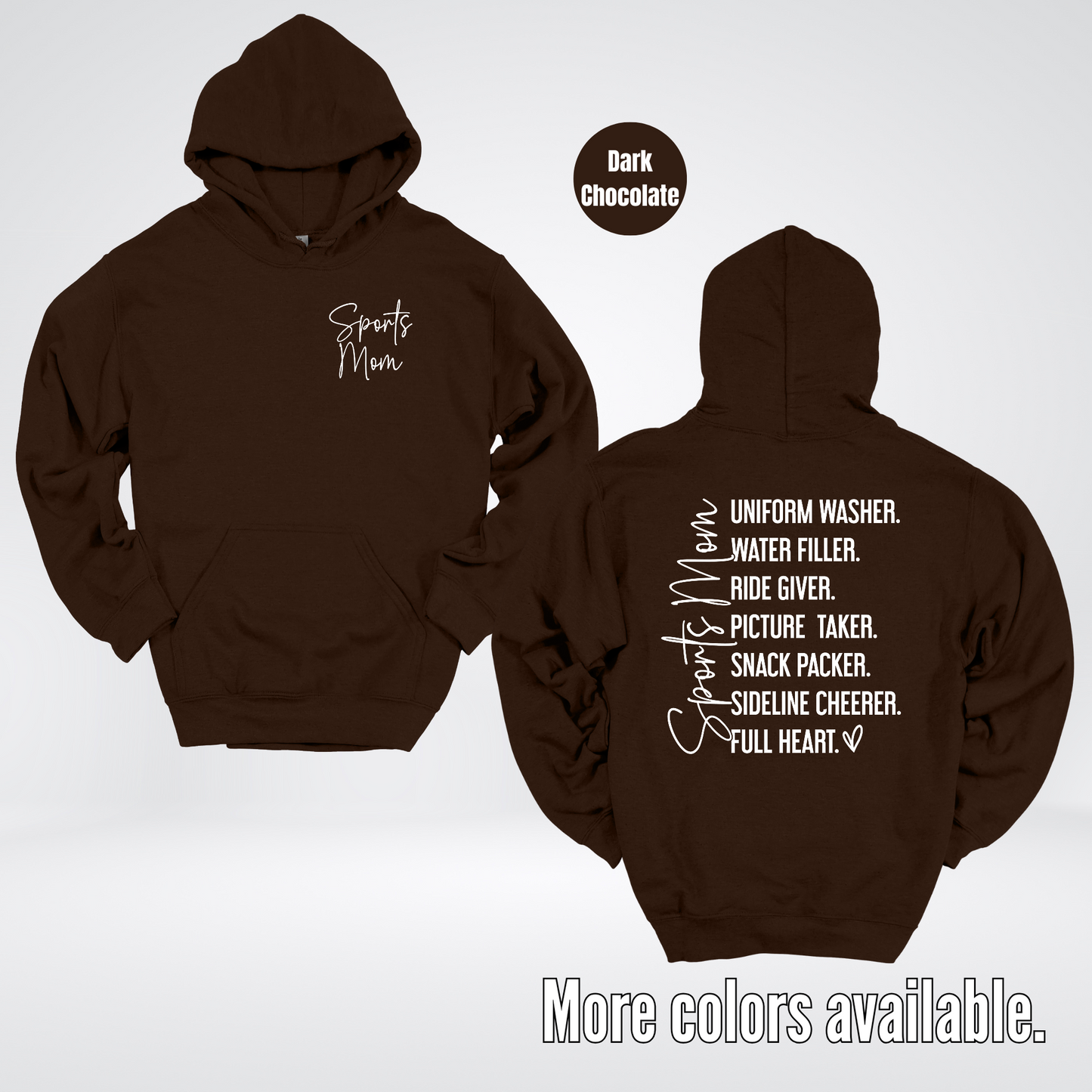 Sports Mom Uniform Washer Water Filler Sideline Cheerer Hoodie
