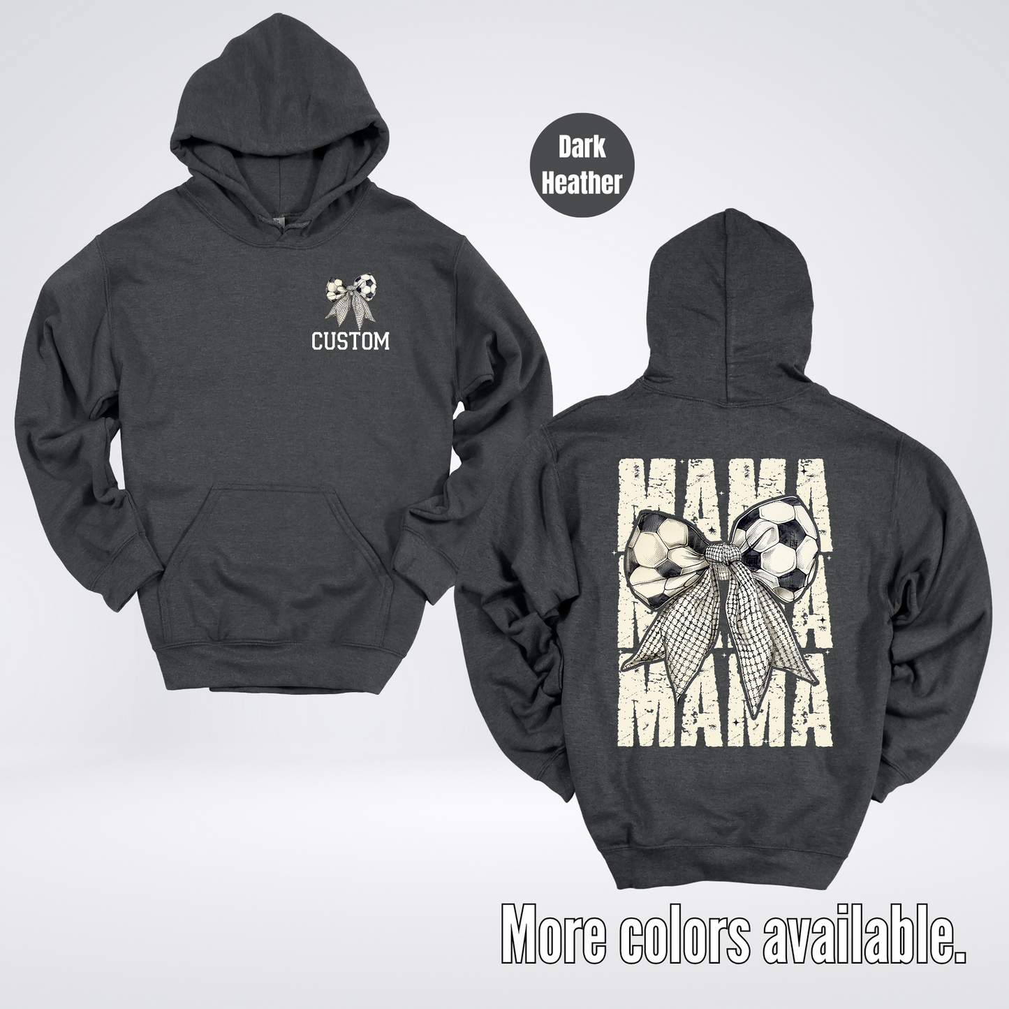 Custom Name Soccer Mama Coquette Hoodie
