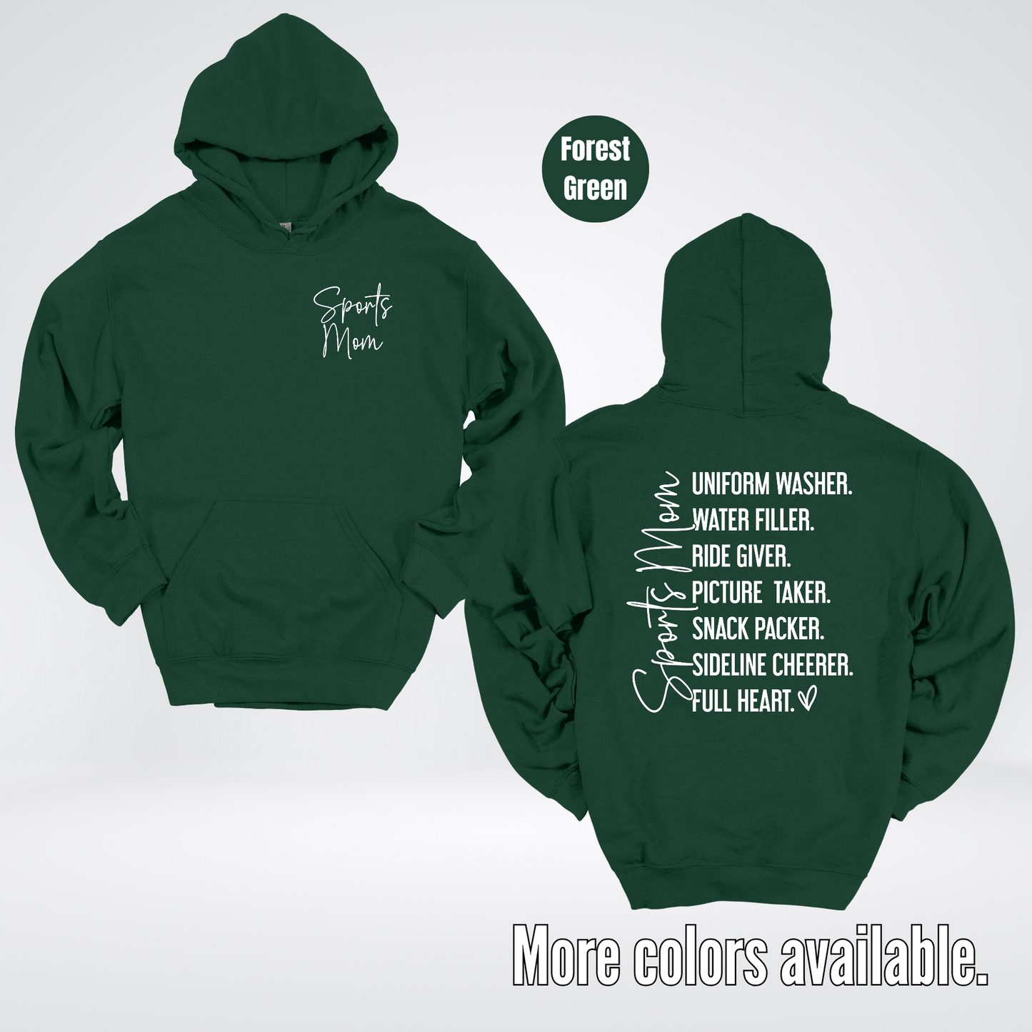 Sports Mom Uniform Washer Water Filler Sideline Cheerer Hoodie
