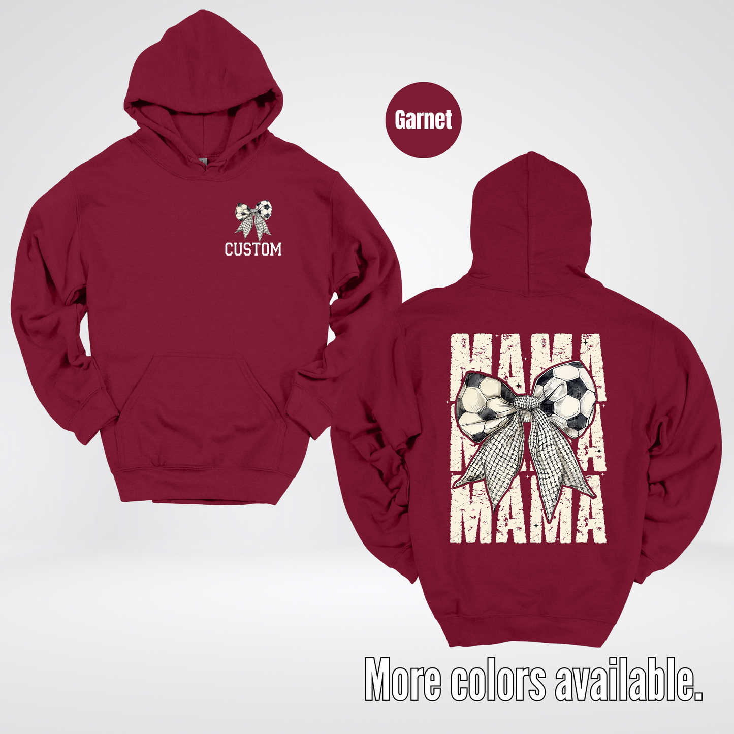 Custom Name Soccer Mama Coquette Hoodie