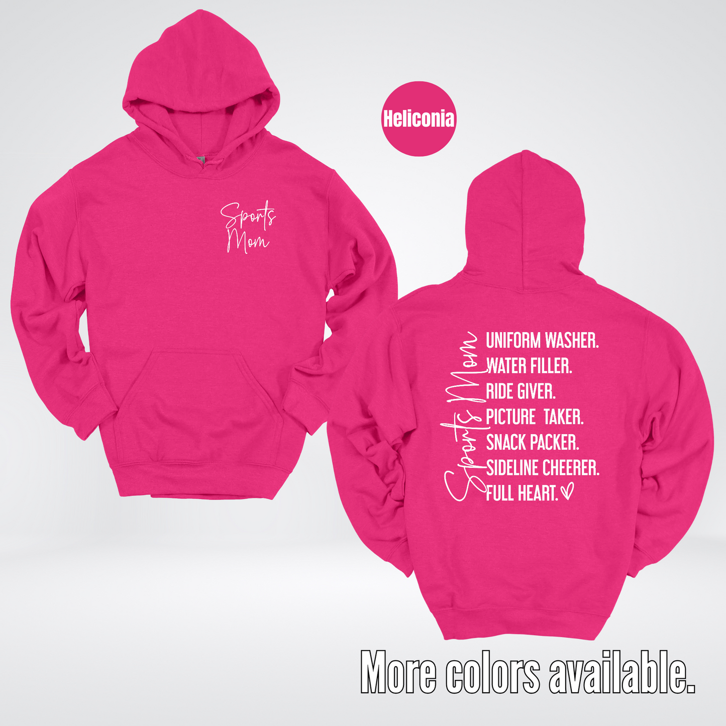 Sports Mom Uniform Washer Water Filler Sideline Cheerer Hoodie