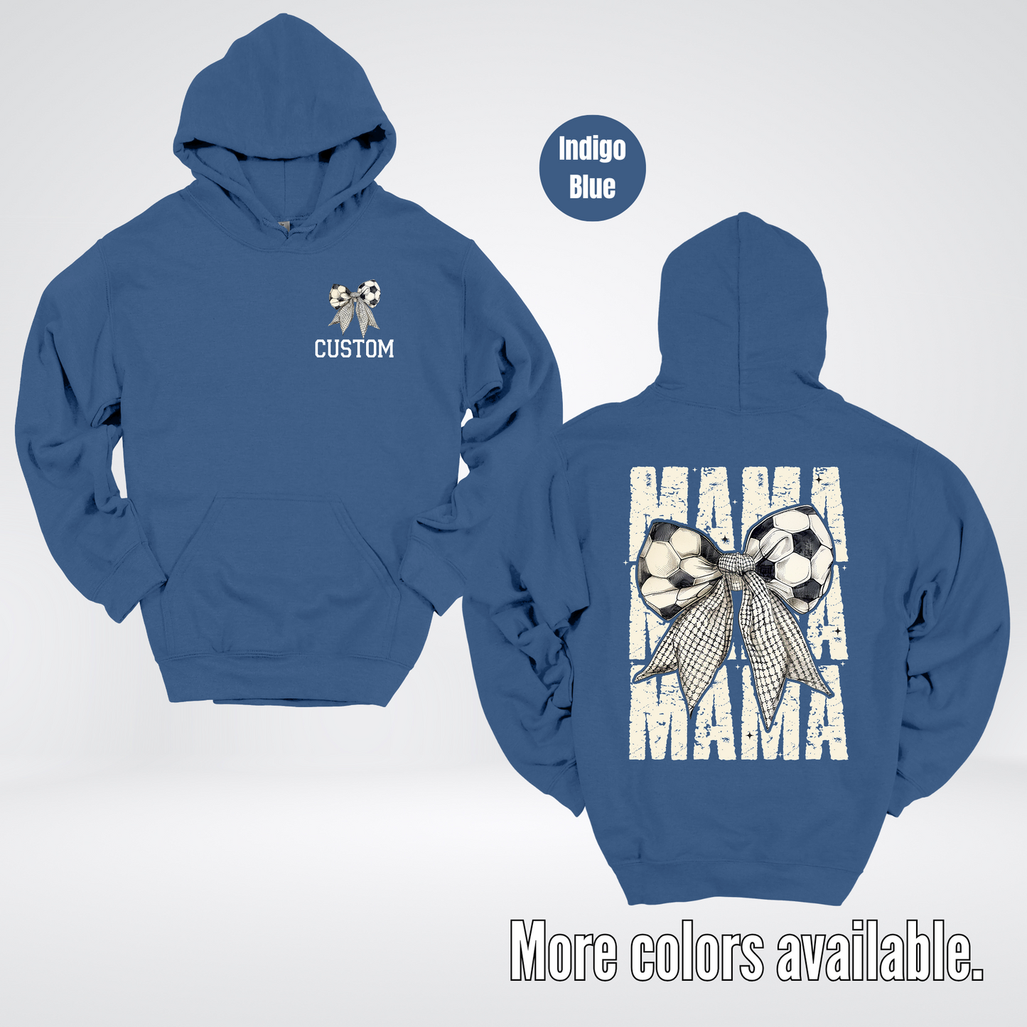 Custom Name Soccer Mama Coquette Hoodie