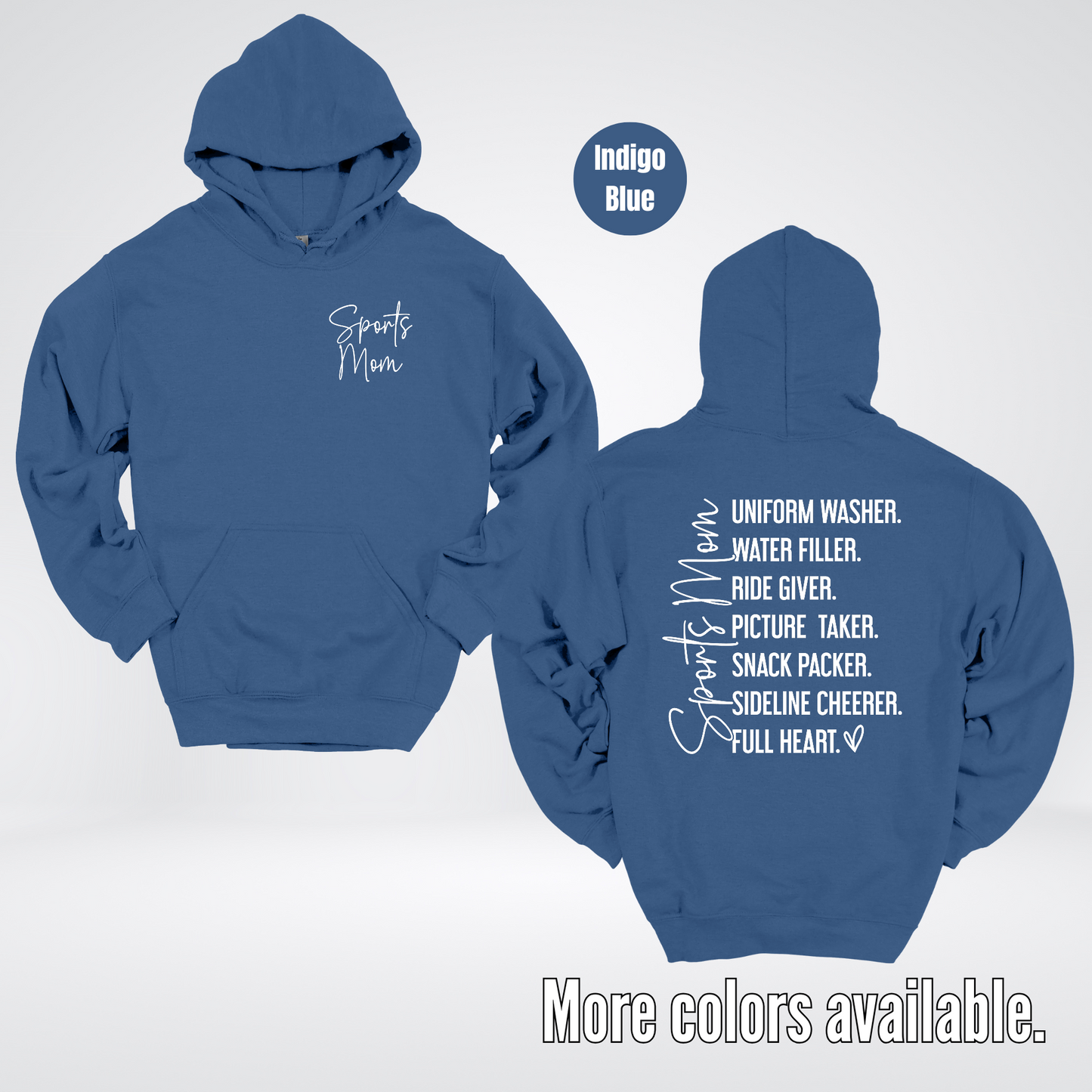 Sports Mom Uniform Washer Water Filler Sideline Cheerer Hoodie