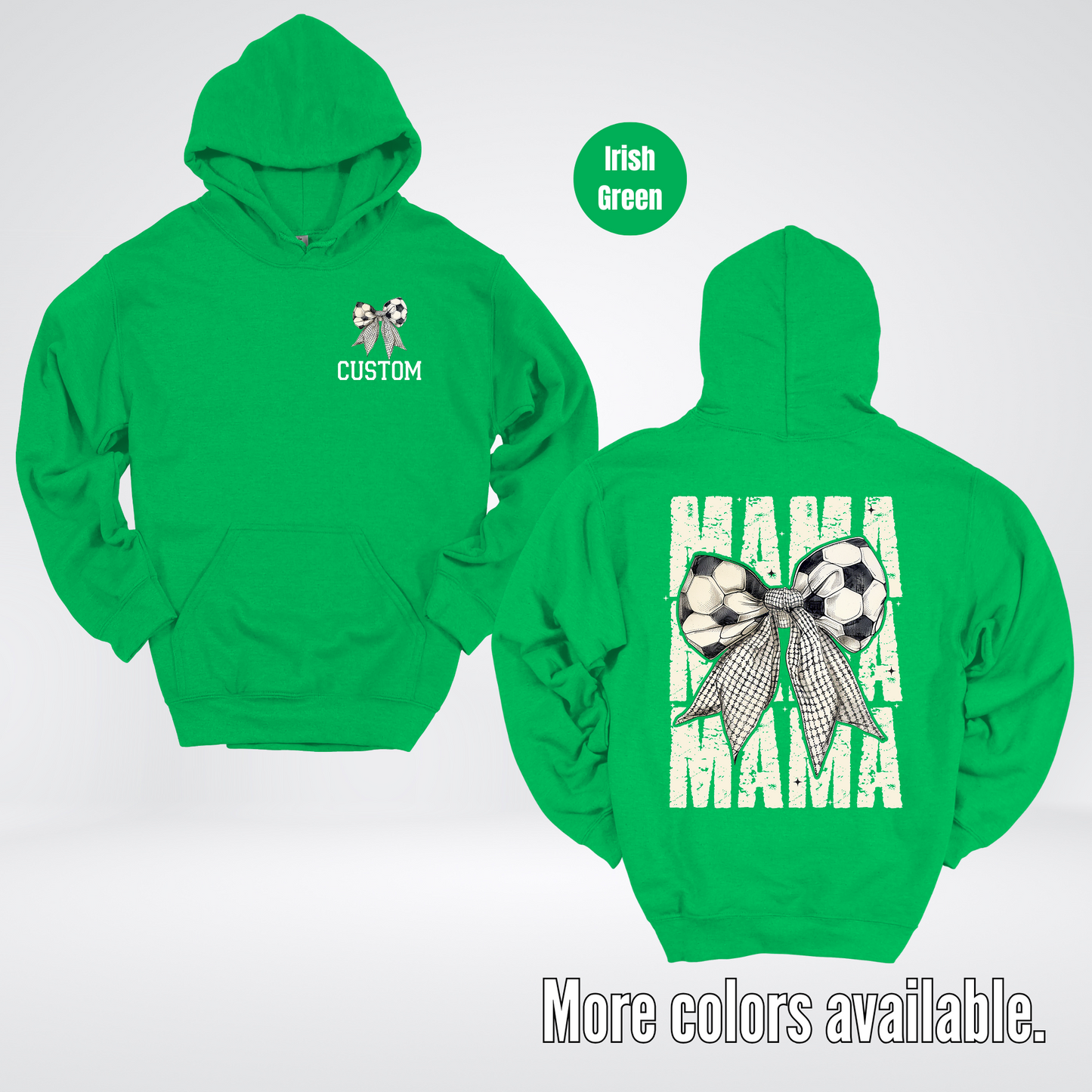 Custom Name Soccer Mama Coquette Hoodie