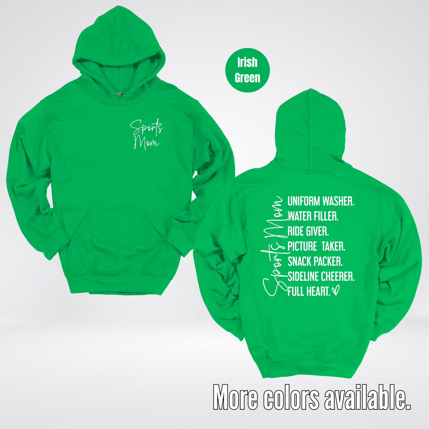 Sports Mom Uniform Washer Water Filler Sideline Cheerer Hoodie