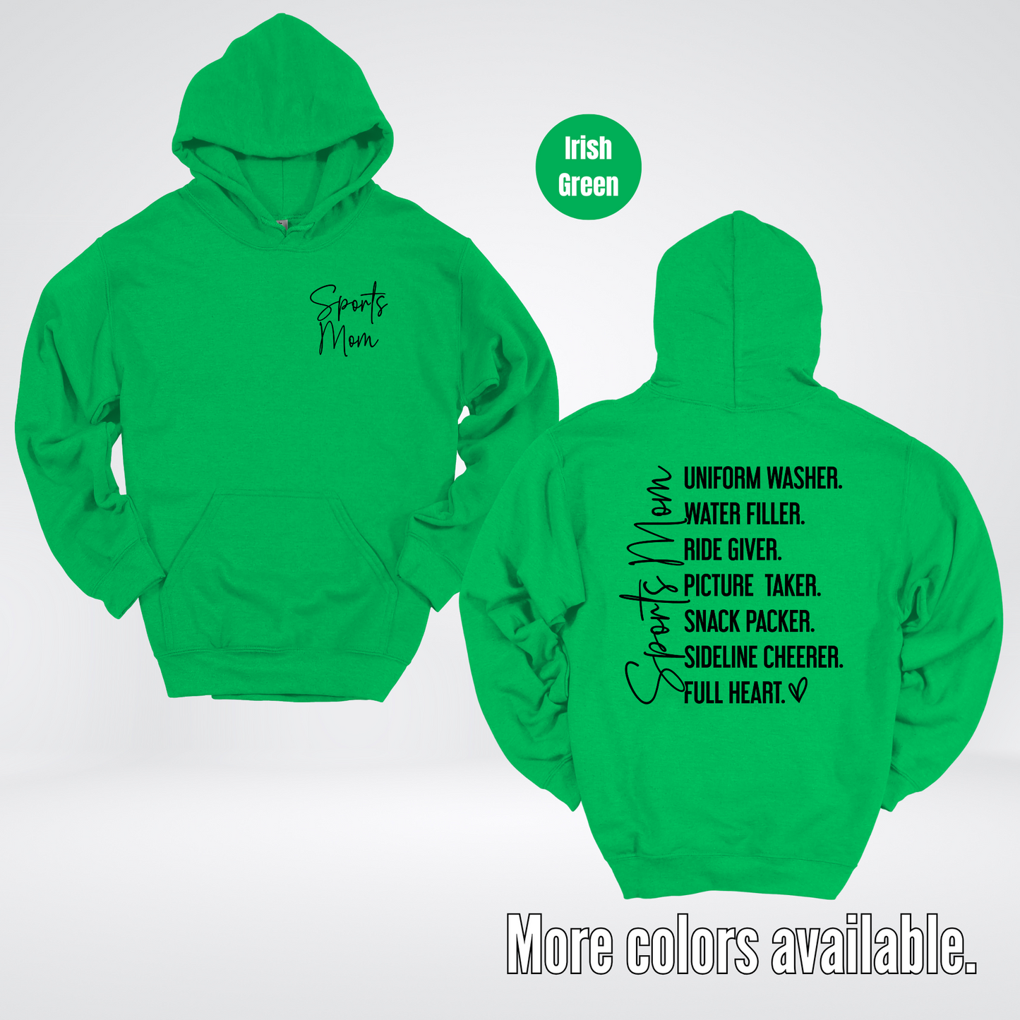 Sports Mom Uniform Washer Sideline Cheerer - Black Design - Hoodie