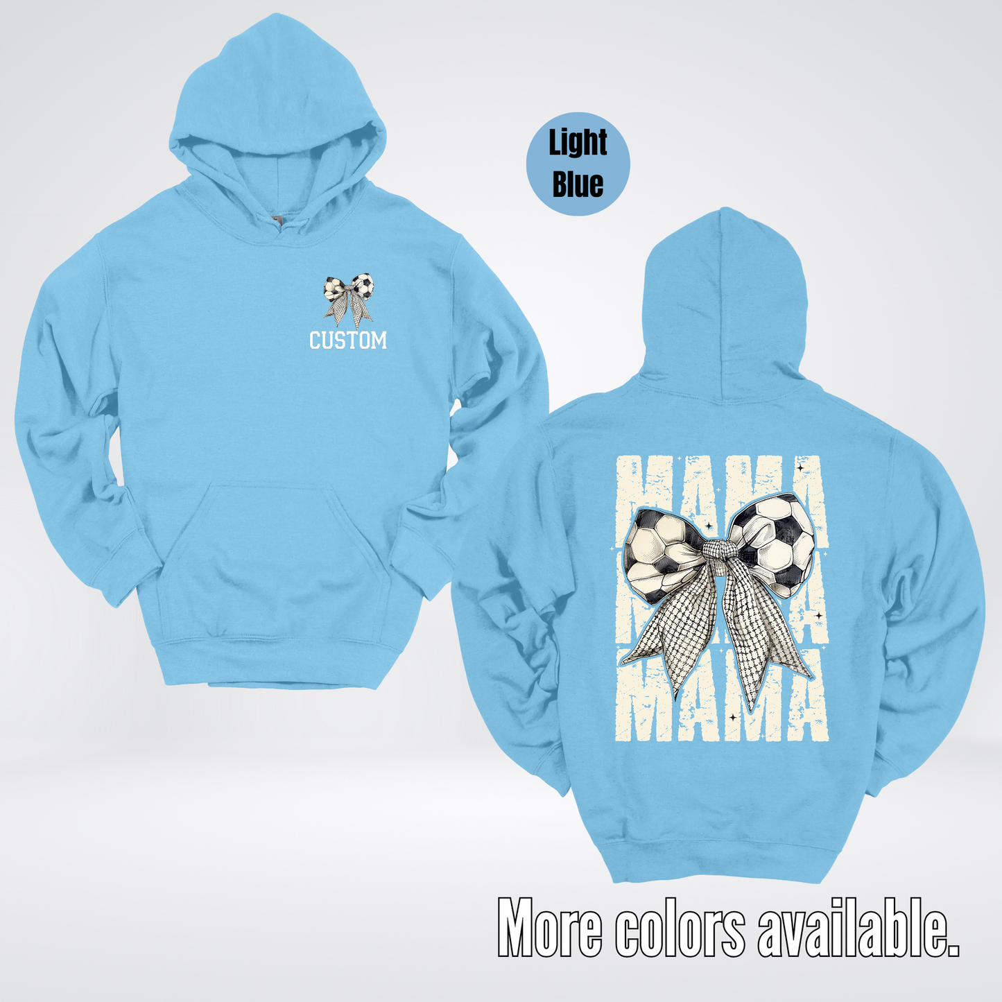 Custom Name Soccer Mama Coquette Hoodie