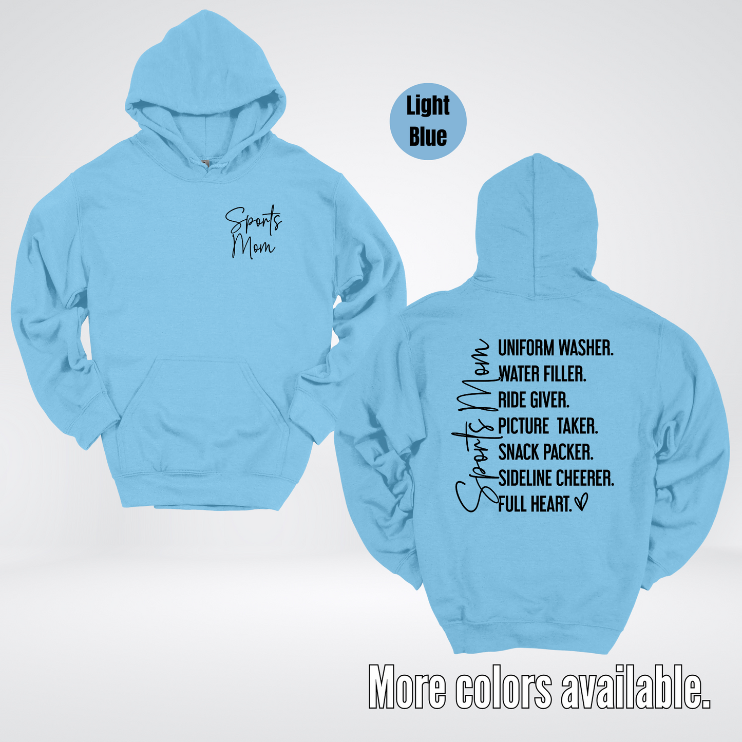 Sports Mom Uniform Washer Sideline Cheerer - Black Design - Hoodie