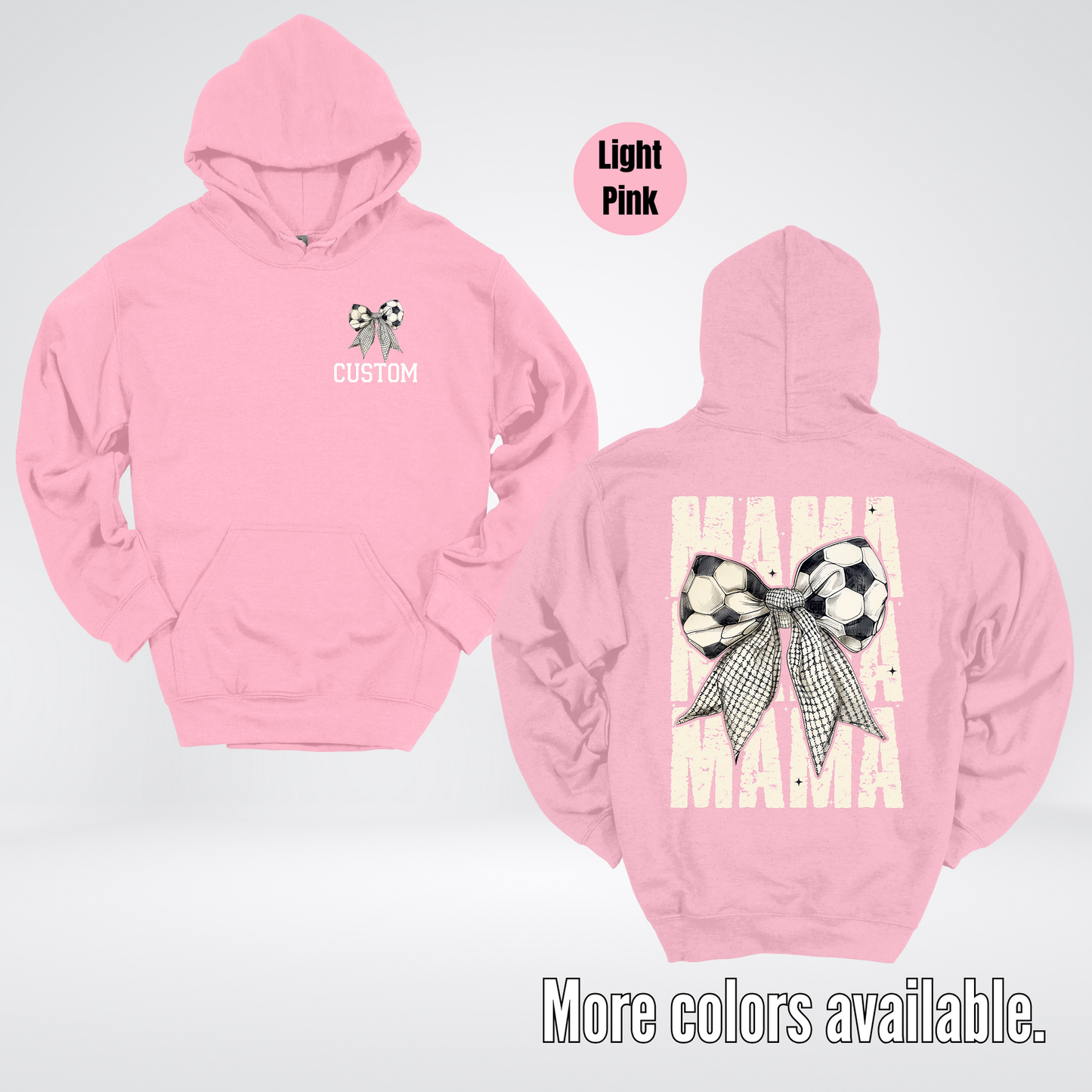 Custom Name Soccer Mama Coquette Hoodie