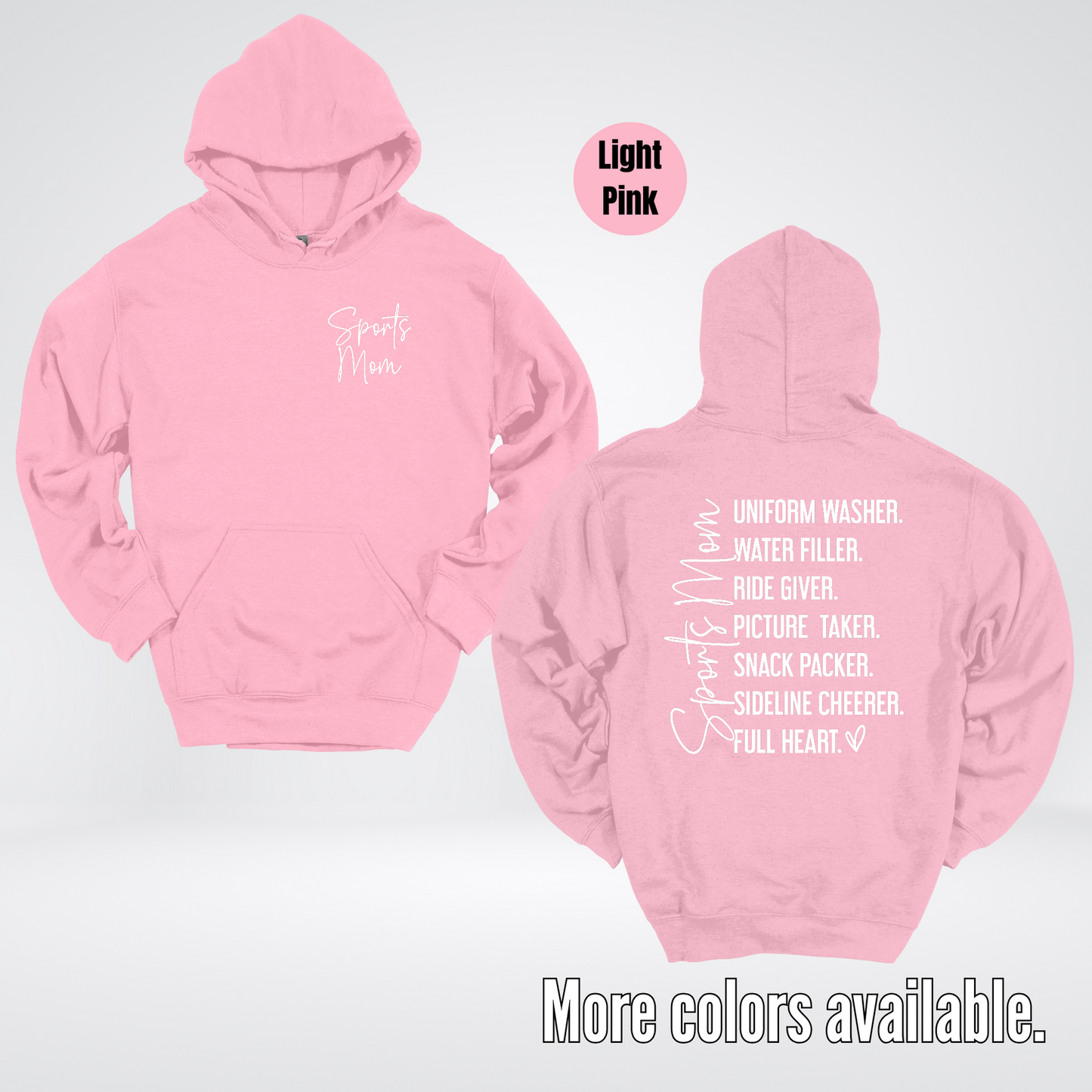 Sports Mom Uniform Washer Water Filler Sideline Cheerer Hoodie