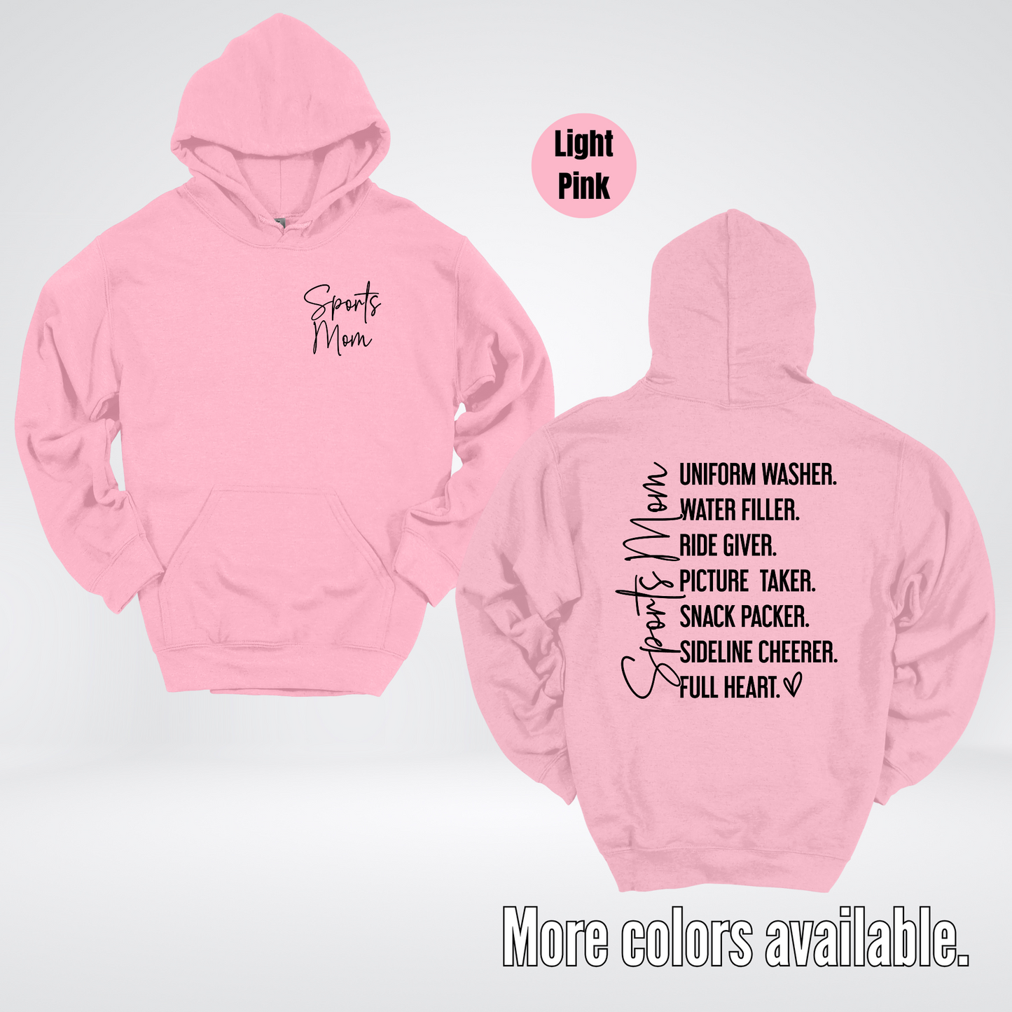 Sports Mom Uniform Washer Sideline Cheerer - Black Design - Hoodie