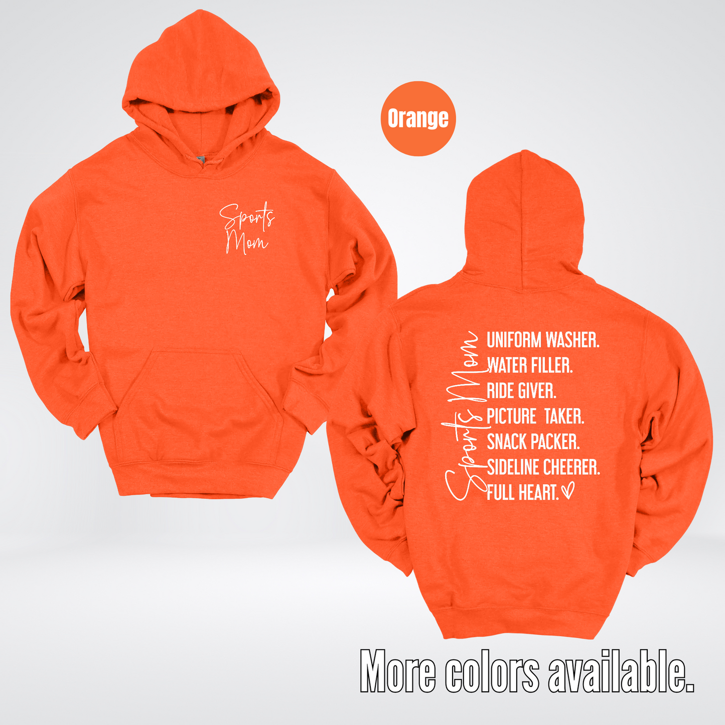 Sports Mom Uniform Washer Water Filler Sideline Cheerer Hoodie