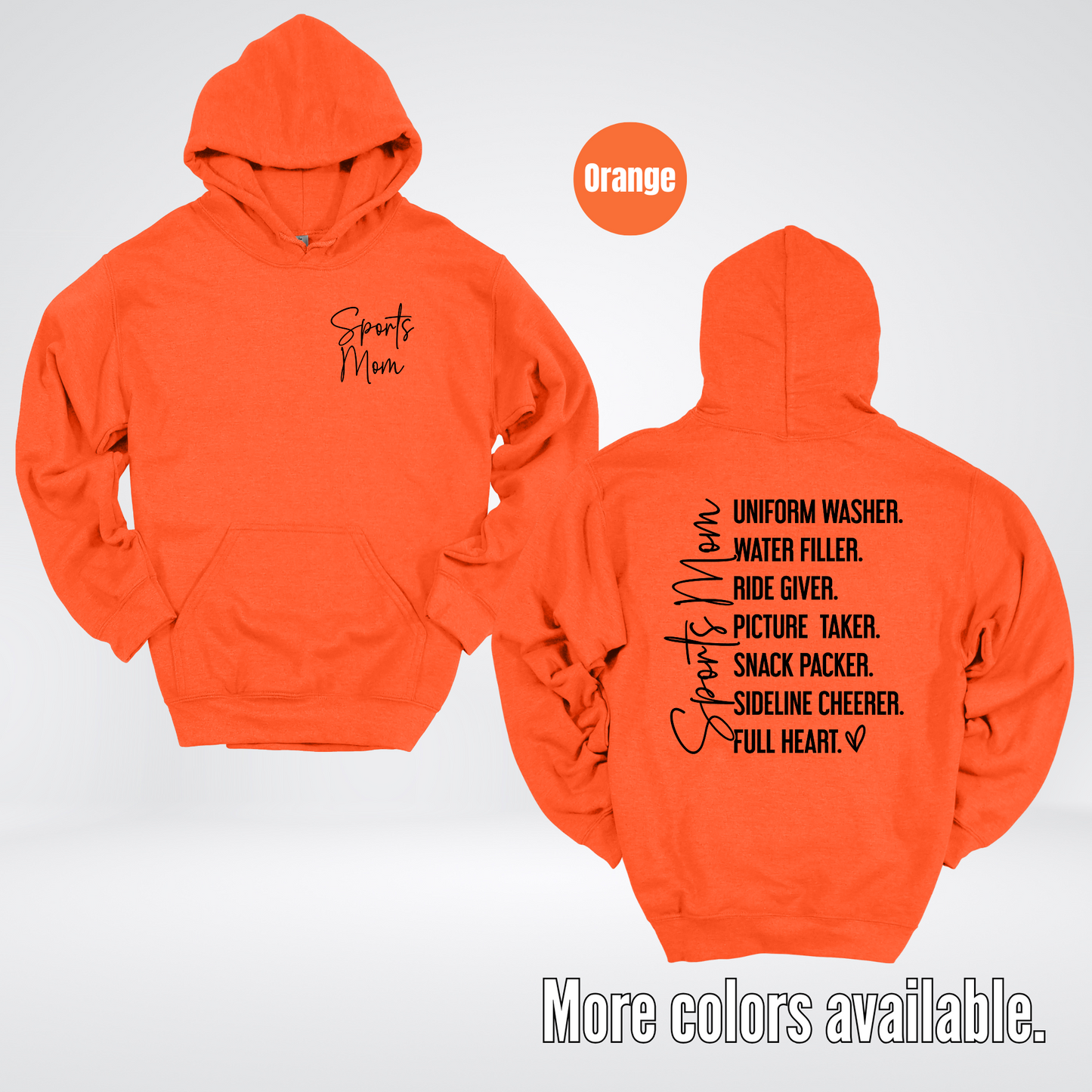 Sports Mom Uniform Washer Sideline Cheerer - Black Design - Hoodie