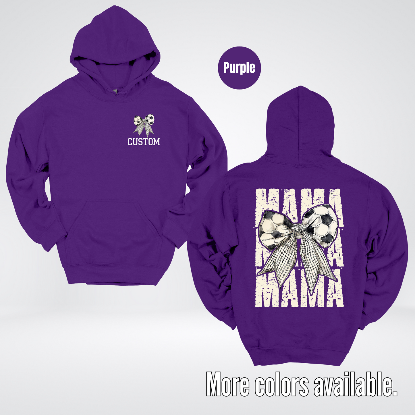 Custom Name Soccer Mama Coquette Hoodie