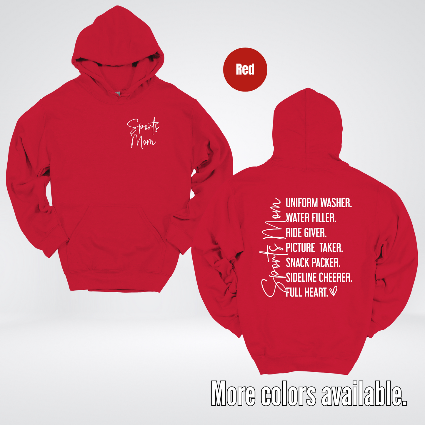 Sports Mom Uniform Washer Water Filler Sideline Cheerer Hoodie