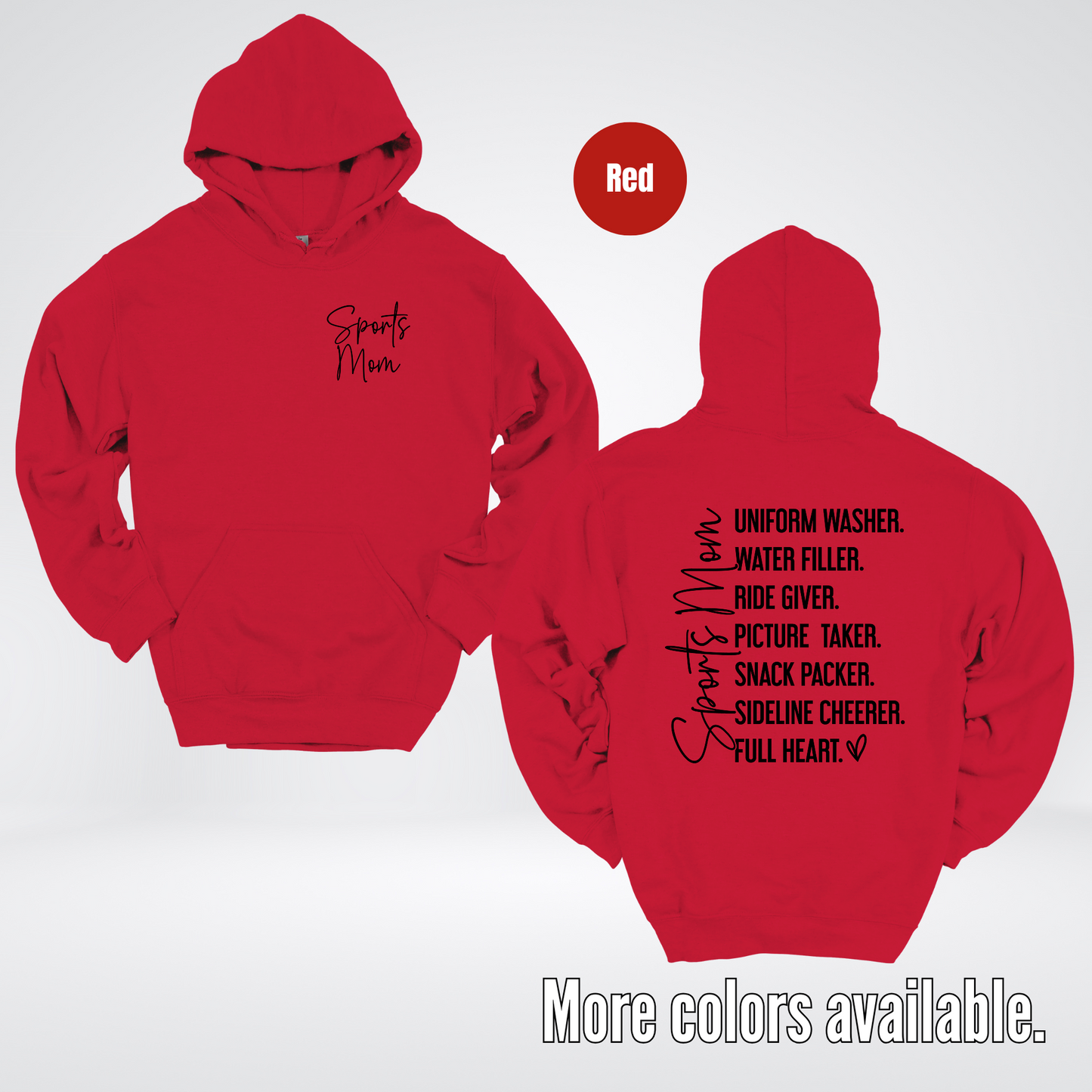 Sports Mom Uniform Washer Sideline Cheerer - Black Design - Hoodie