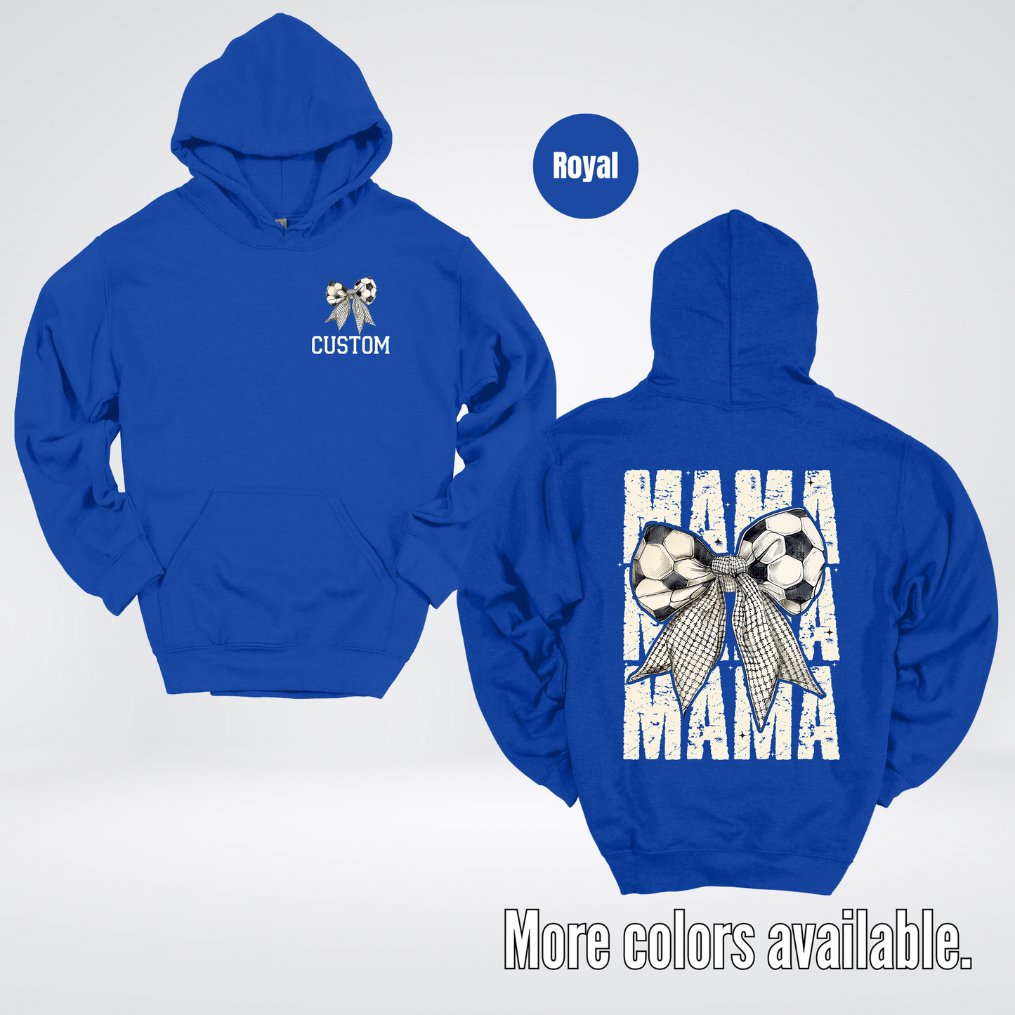 Custom Name Soccer Mama Coquette Hoodie