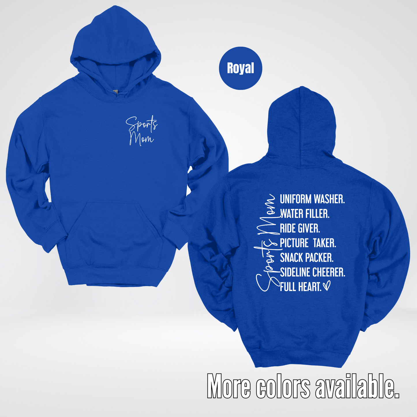 Sports Mom Uniform Washer Water Filler Sideline Cheerer Hoodie