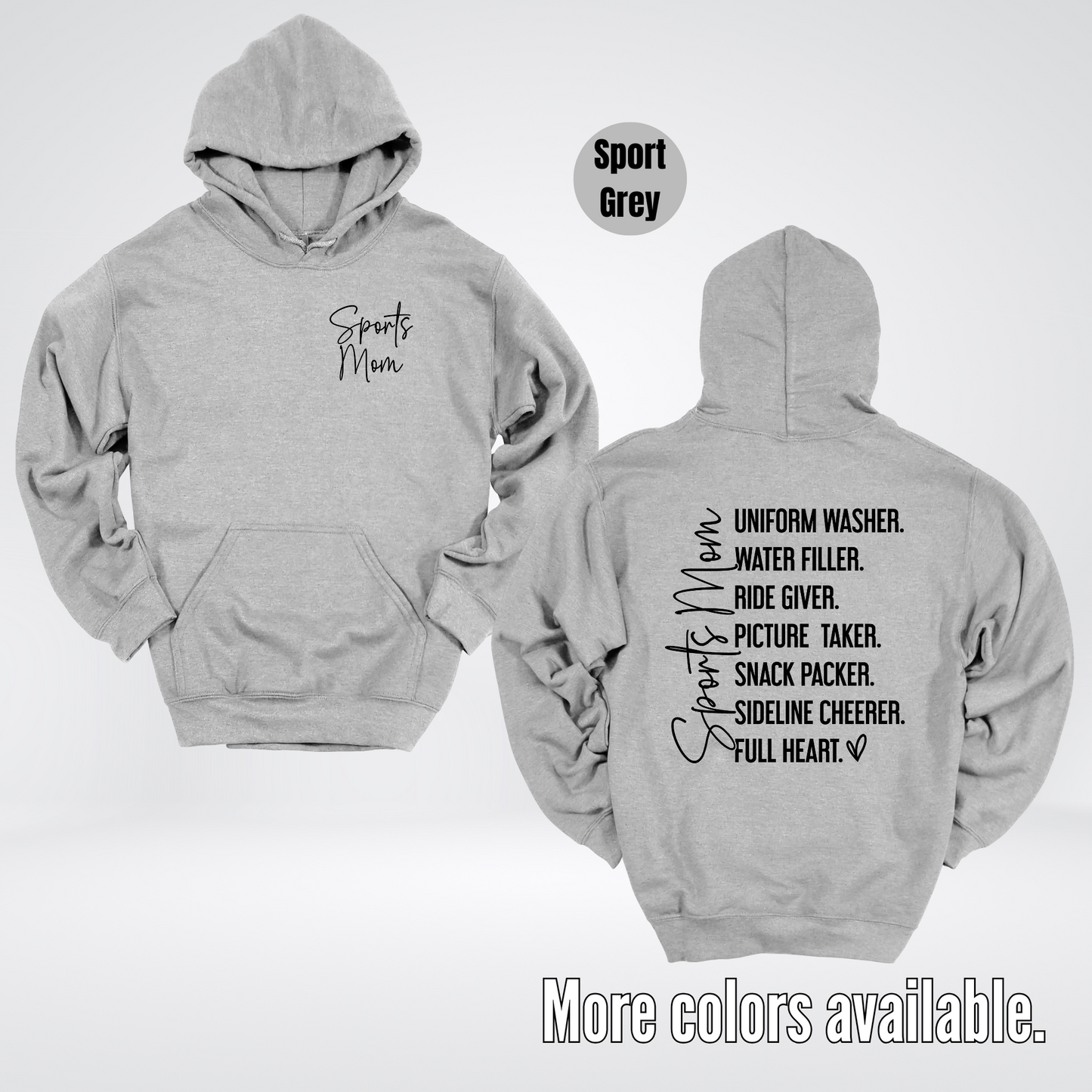 Sports Mom Uniform Washer Sideline Cheerer - Black Design - Hoodie