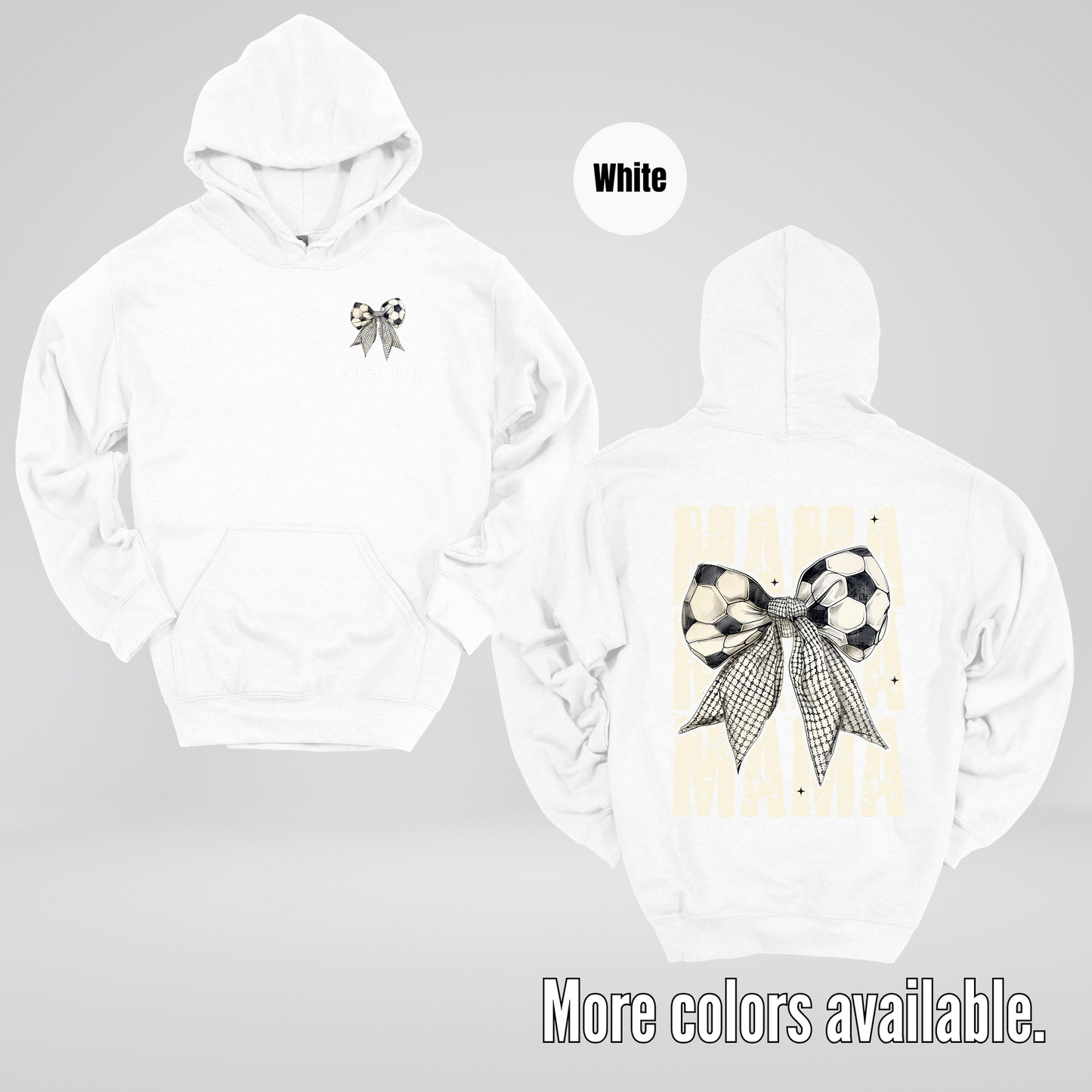 Custom Name Soccer Mama Coquette Hoodie