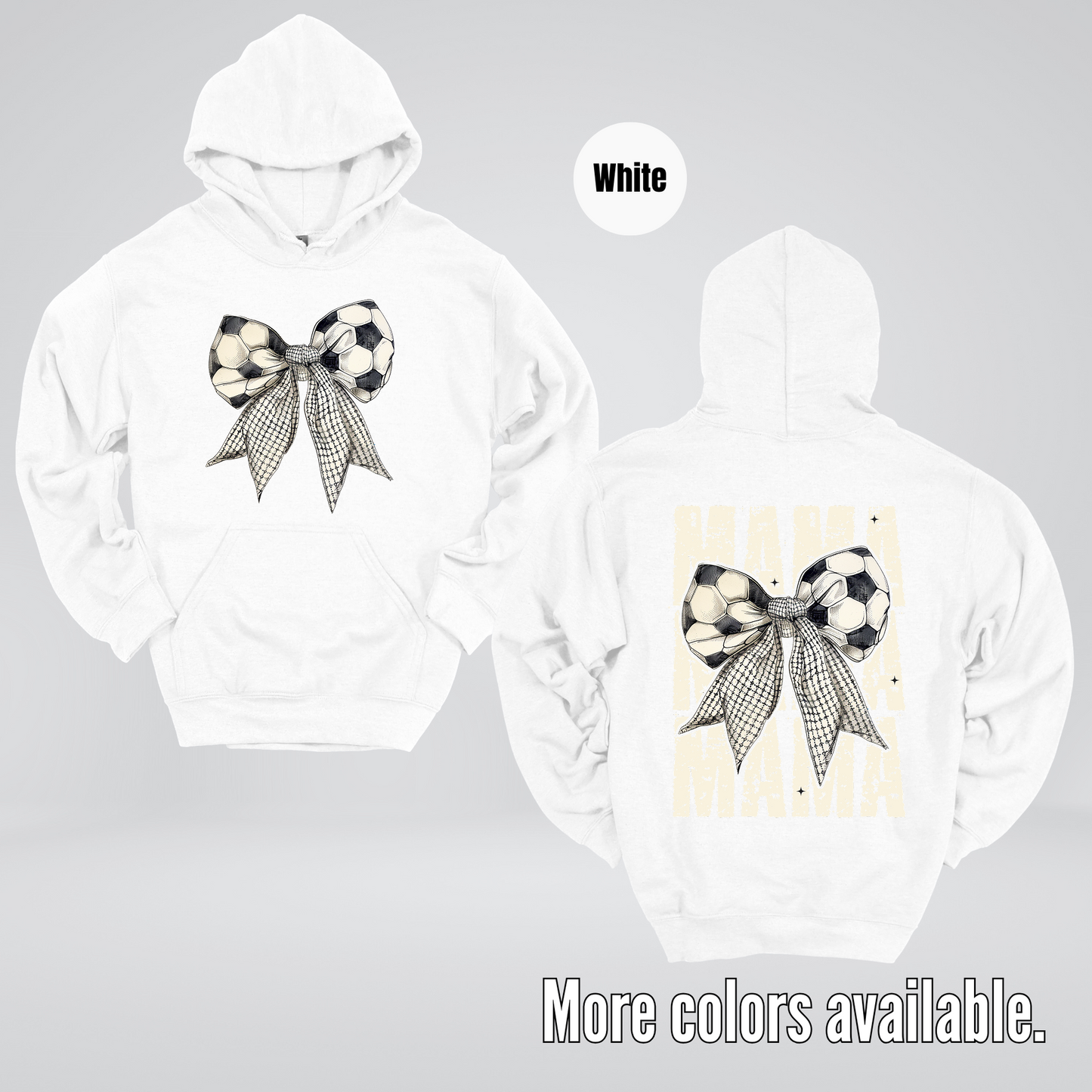 Soccer Mama Coquette Full Front And Back Hoodie