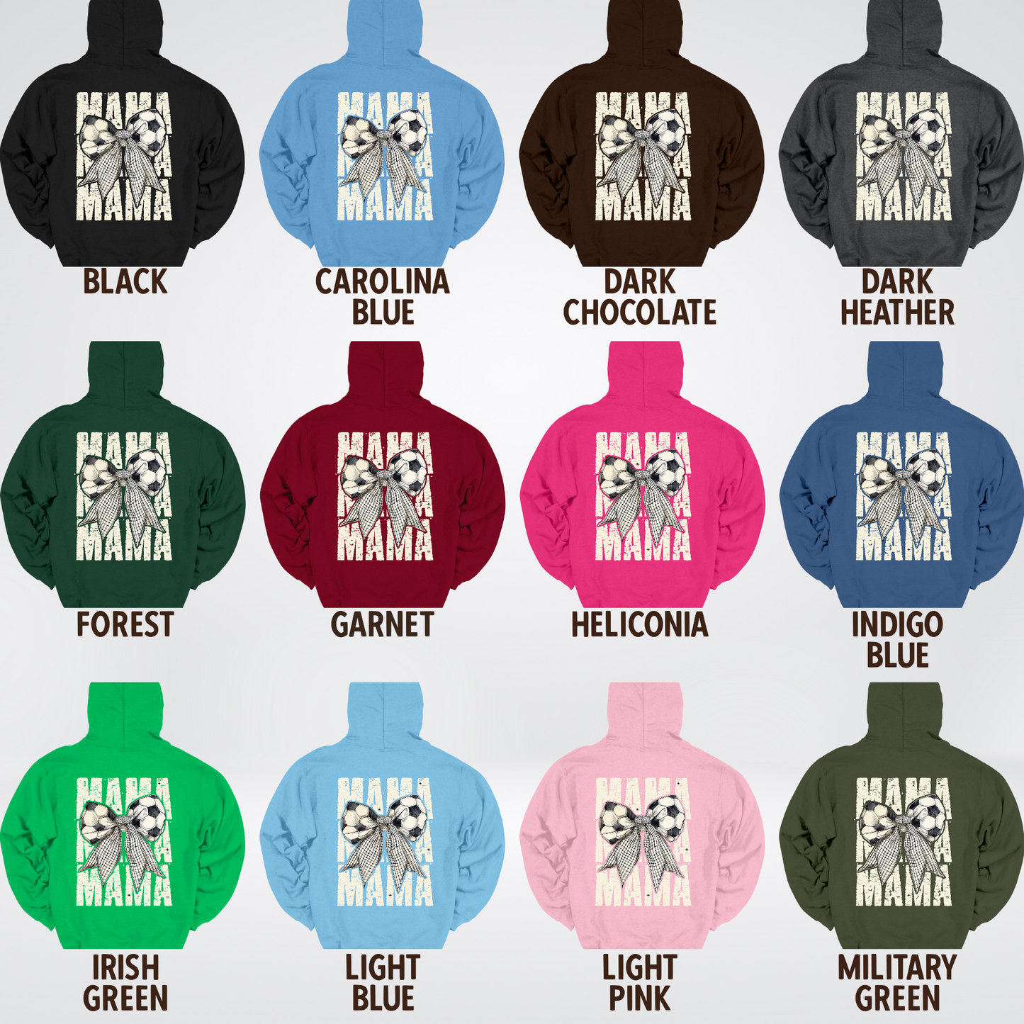 Custom Name Soccer Mama Coquette Hoodie