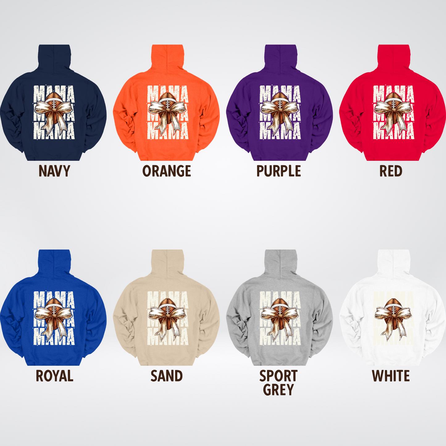 CUSTOM NAME Coquette Football Mama Hoodie