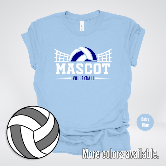 Custom Mascot – Navy - Volleyball Design 34 T-Shirt