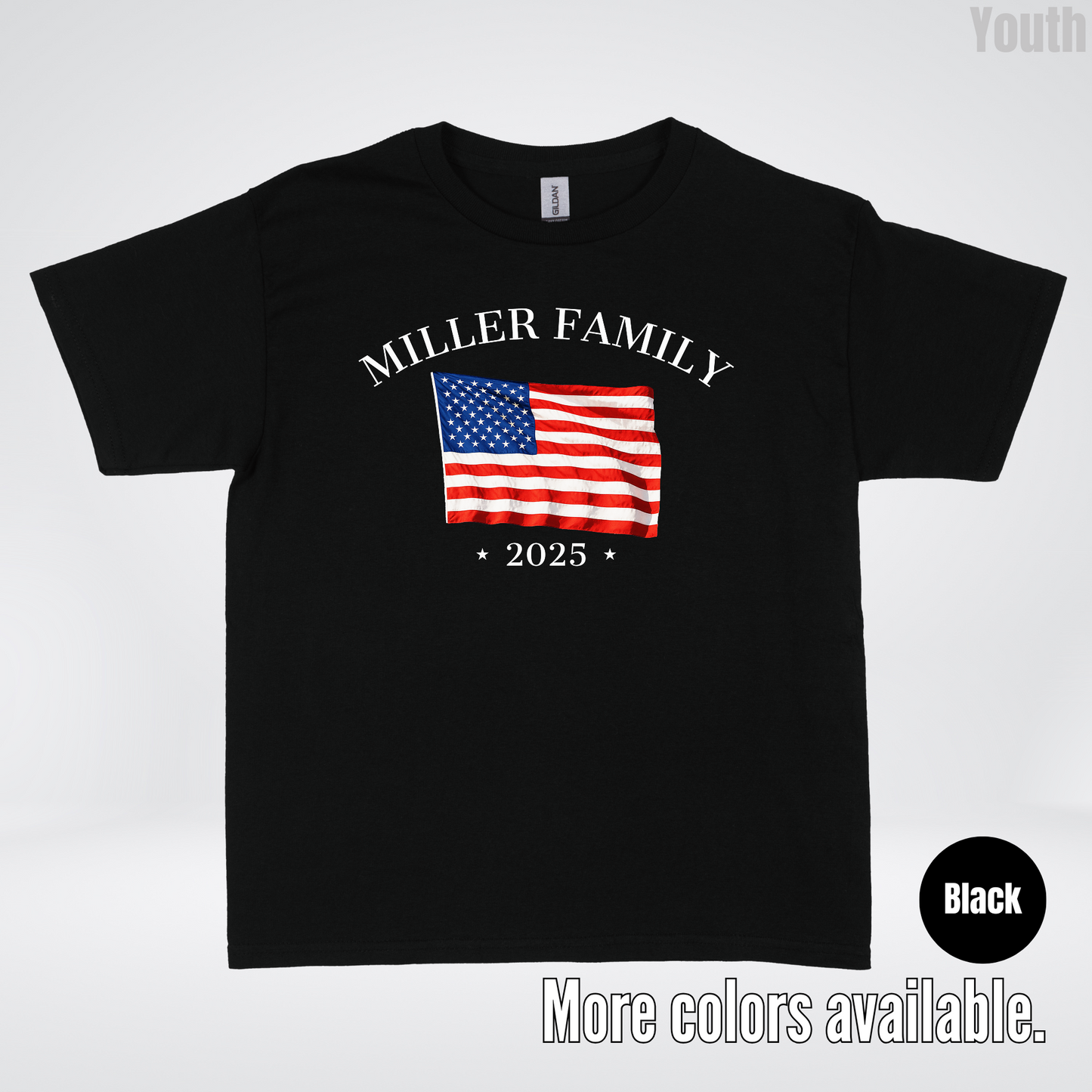 CUSTOM Family Name And Year - 4th Of July - Youth T-Shirt