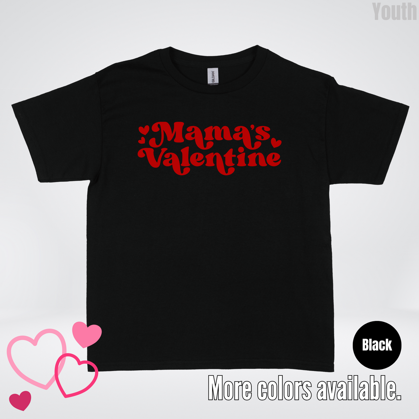 Mamas Valentine Retro Red Design Youth T-Shirt