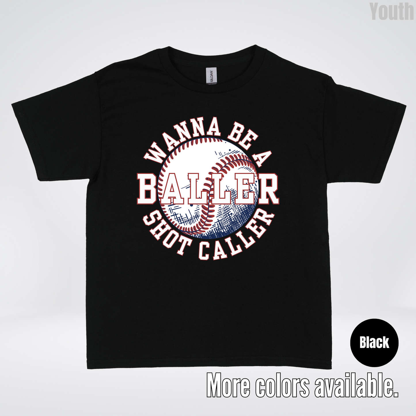 Wanna Be A Baller Shot Caller Youth T-Shirt