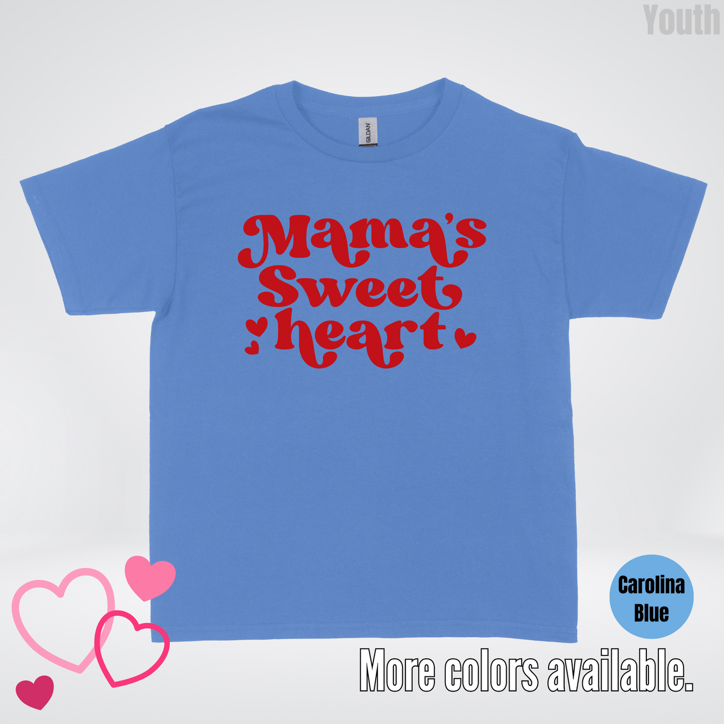 Mama's Sweet Heart Red Design Youth T-Shirt