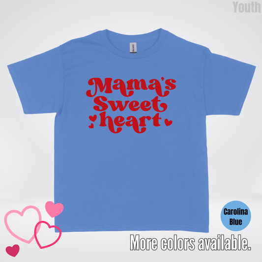 Mama's Sweet Heart Red Design Youth T-Shirt