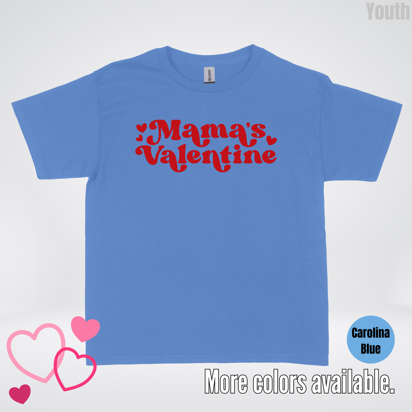 Mamas Valentine Retro Red Design Youth T-Shirt