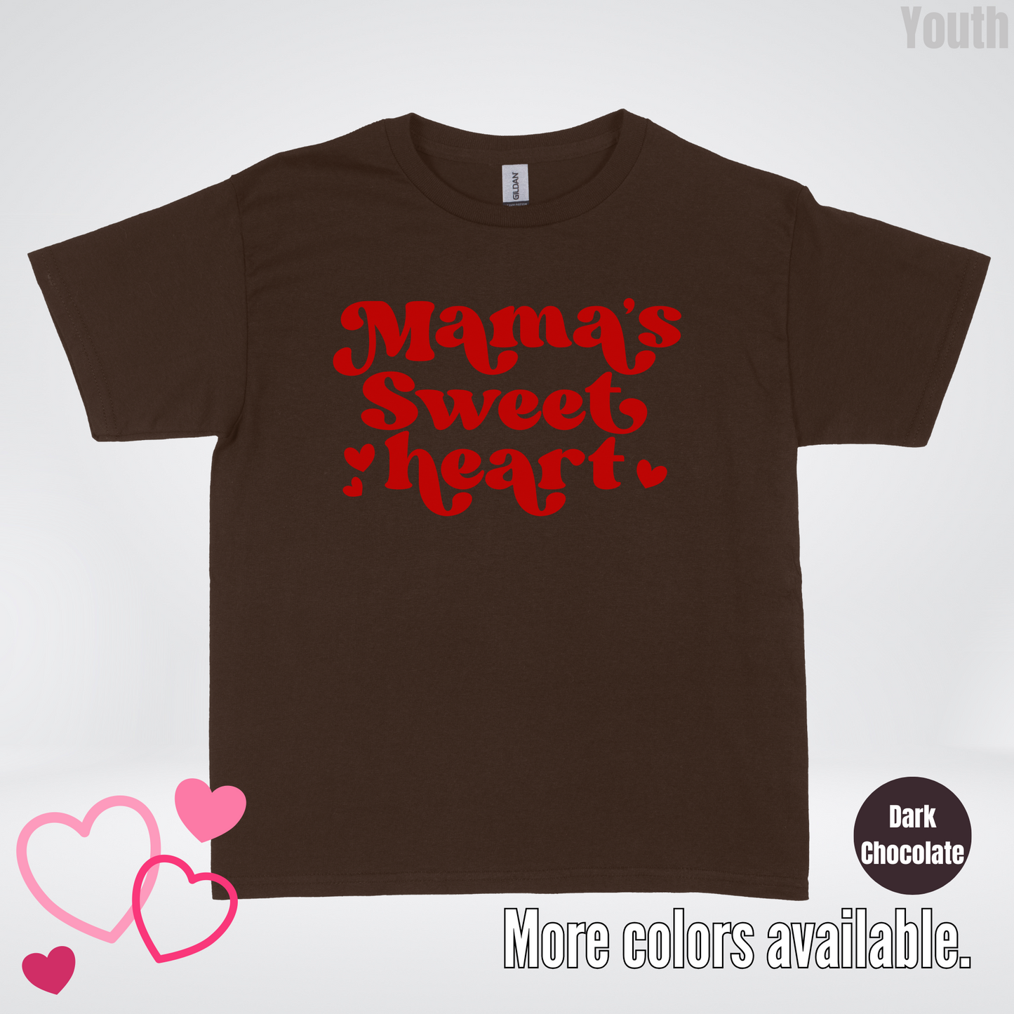 Mama's Sweet Heart Red Design Youth T-Shirt
