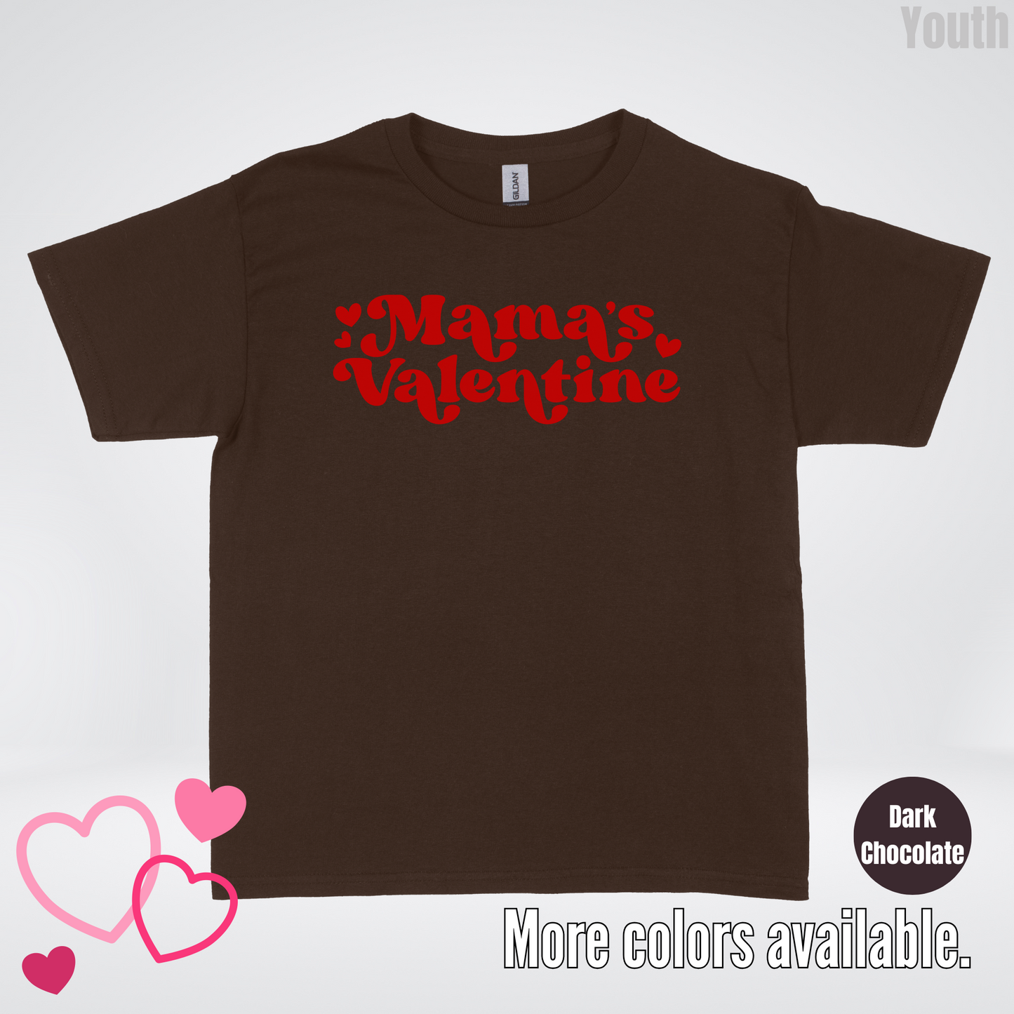 Mamas Valentine Retro Red Design Youth T-Shirt