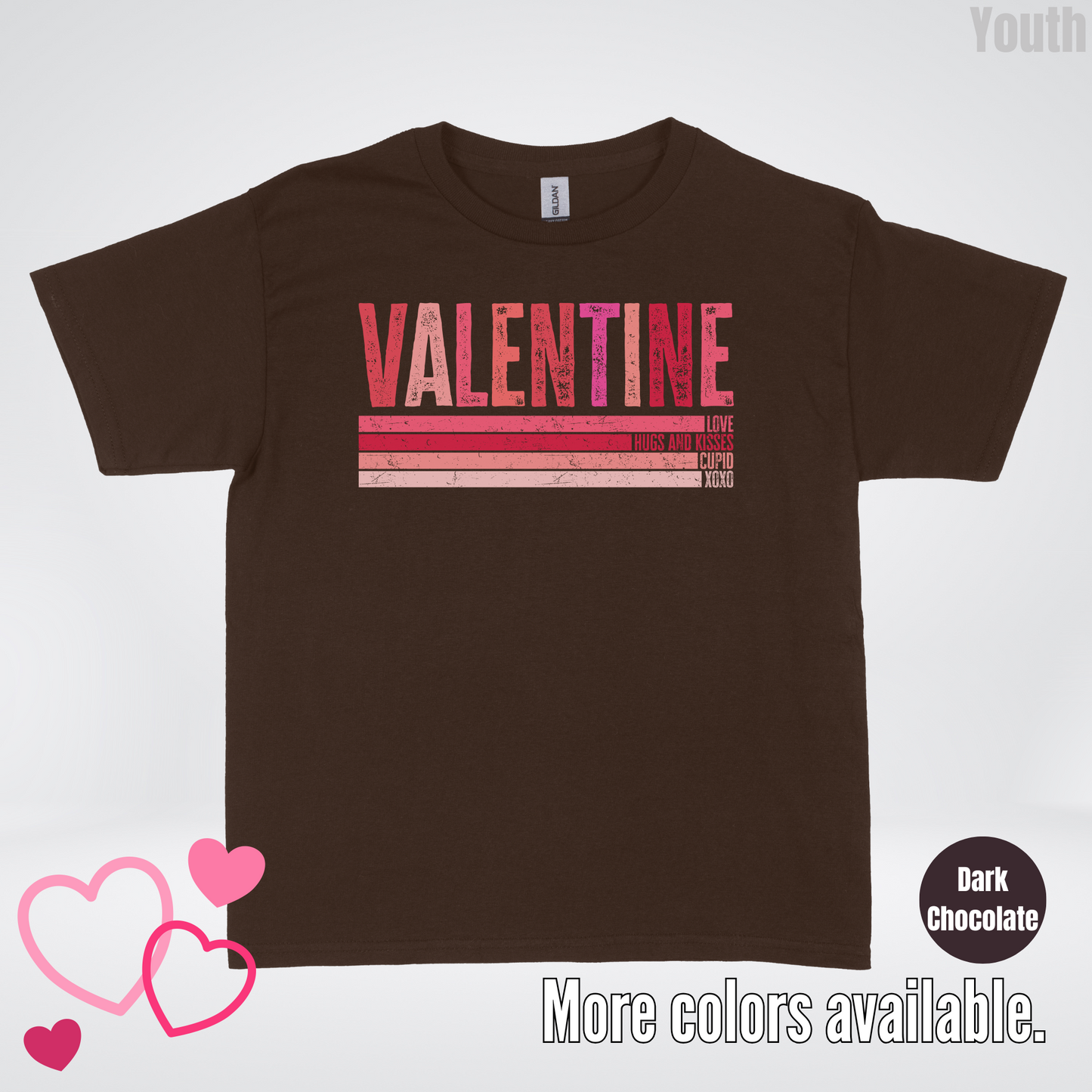 Valentine Hugs & Kisses Youth T-Shirt