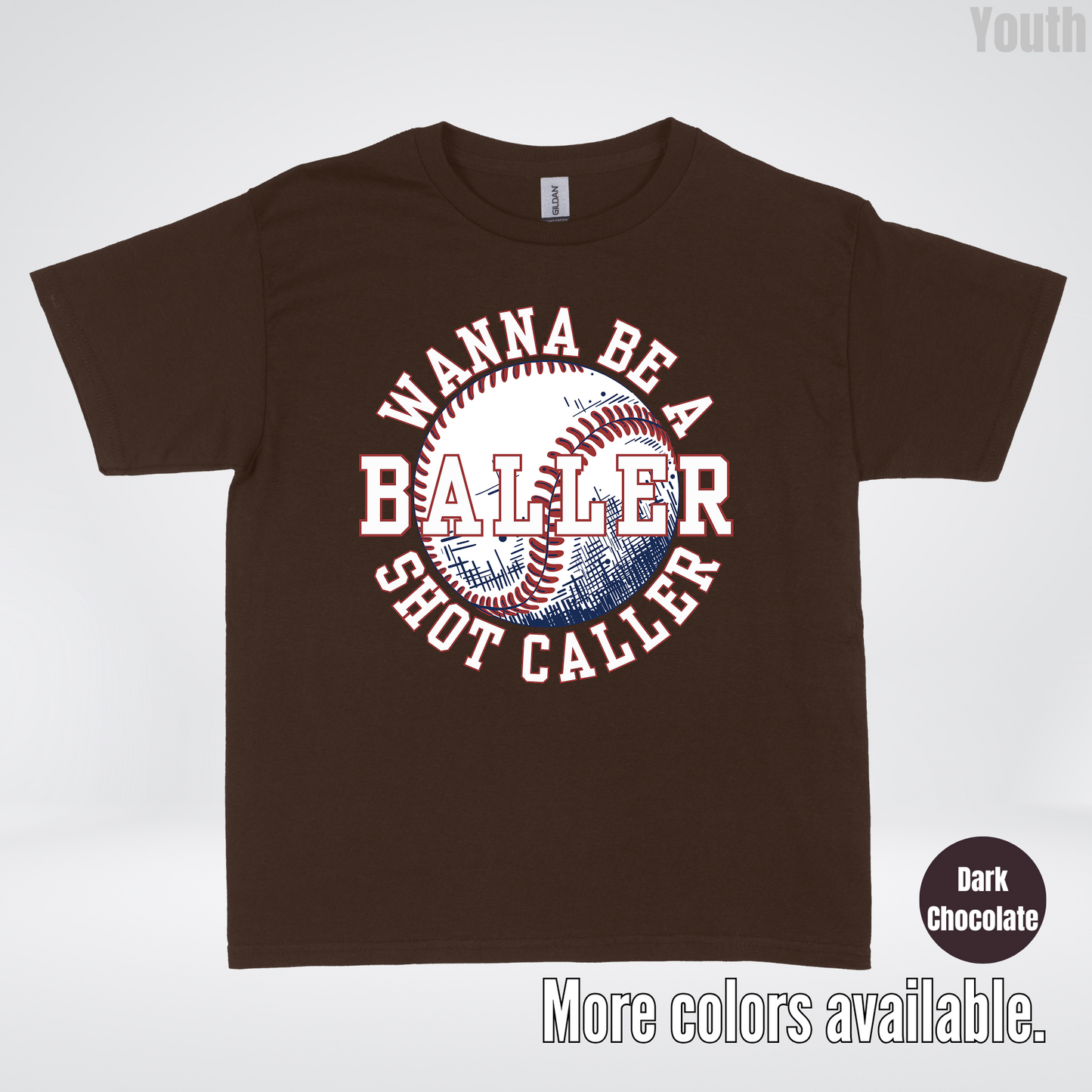 Wanna Be A Baller Shot Caller Youth T-Shirt