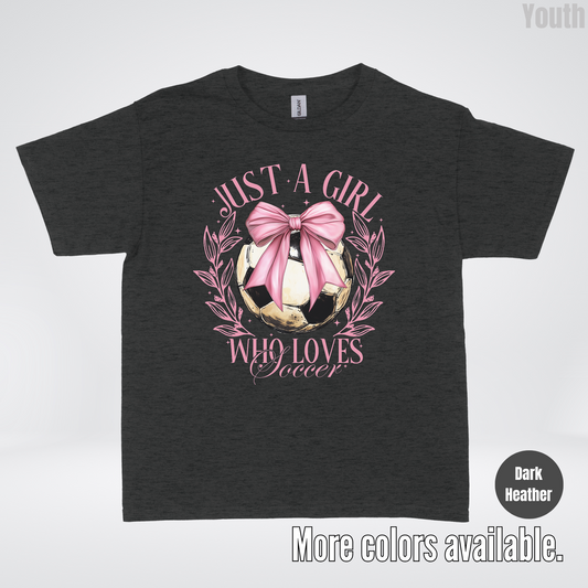 Just A Girl Who Loves Soccer Youth T-Shirt