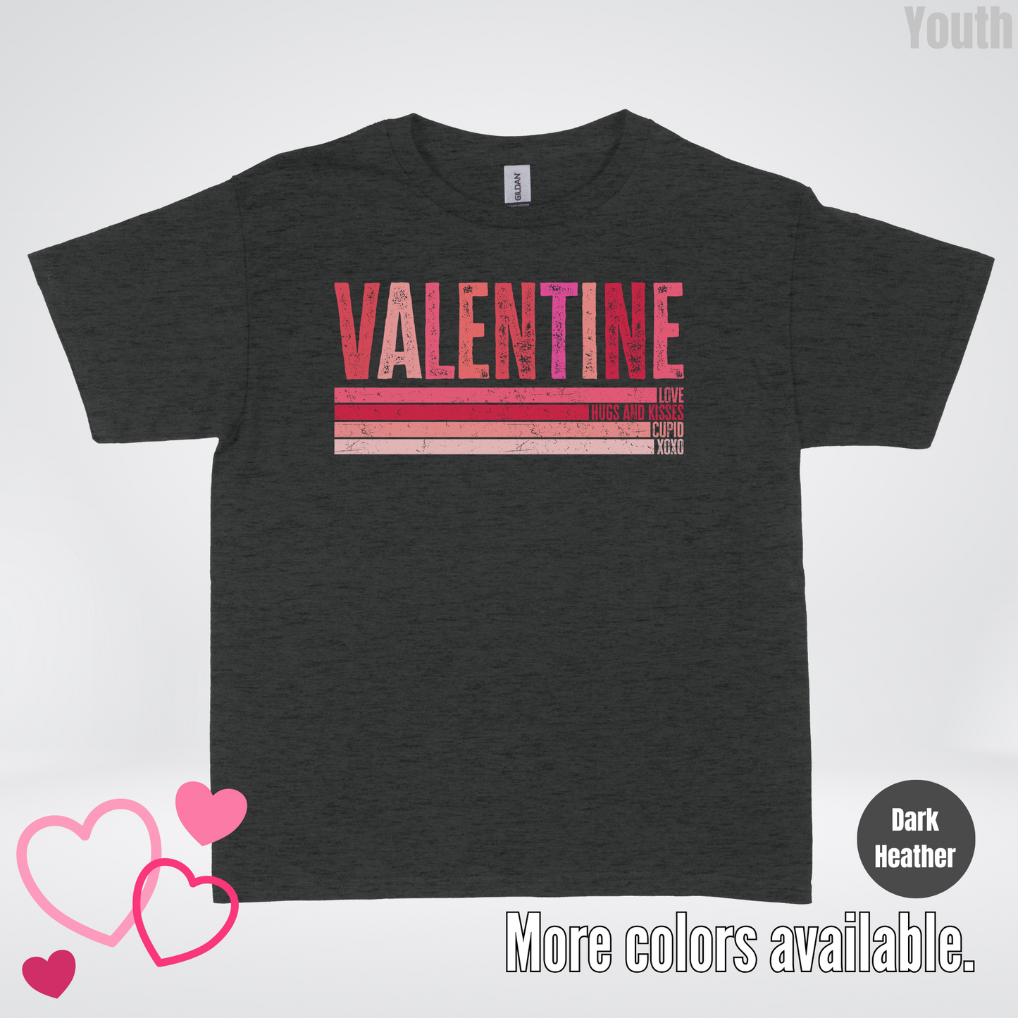 Valentine Hugs & Kisses Youth T-Shirt