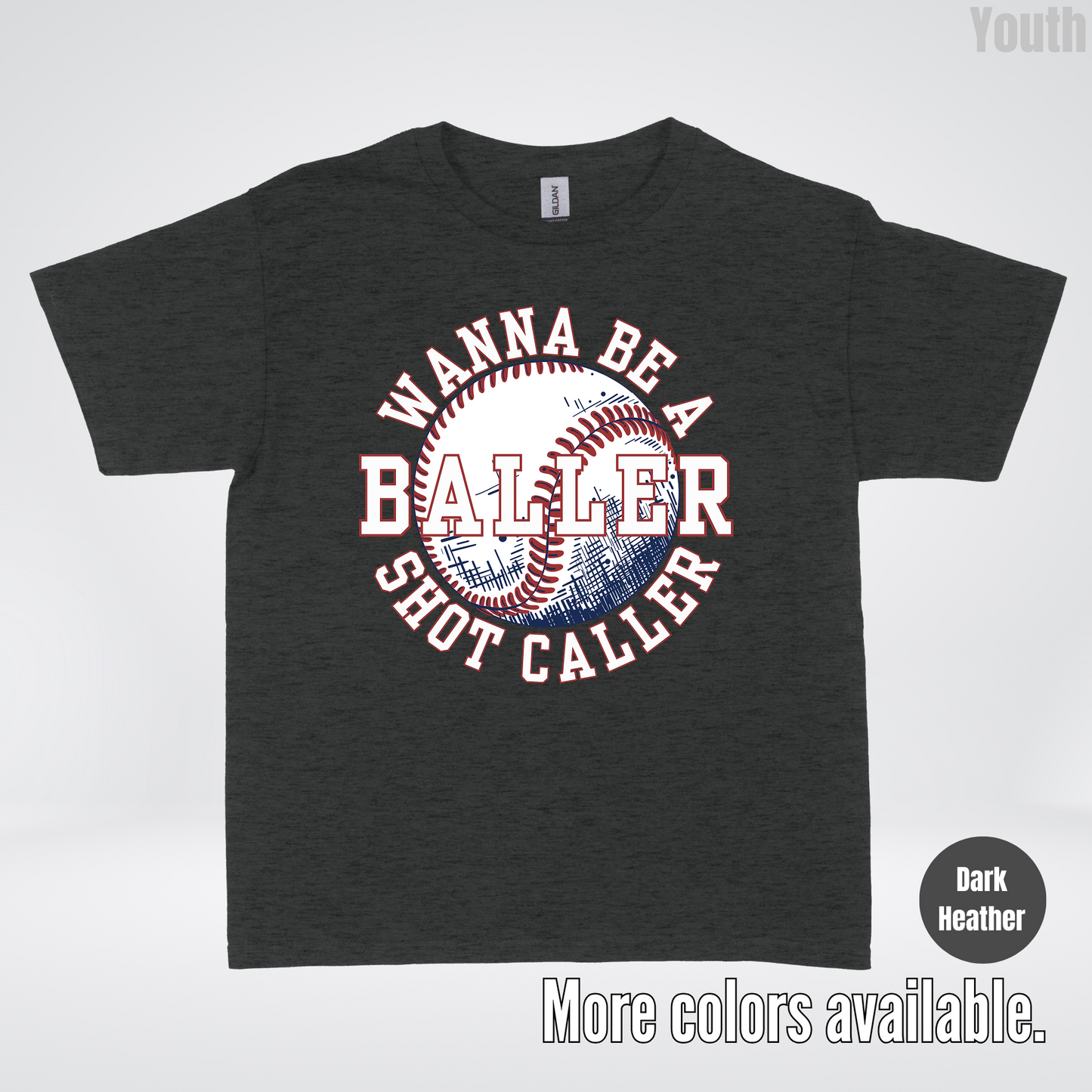Wanna Be A Baller Shot Caller Youth T-Shirt