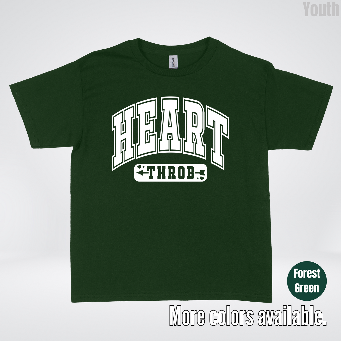 Heart Throb - White Design - Youth T-Shirt