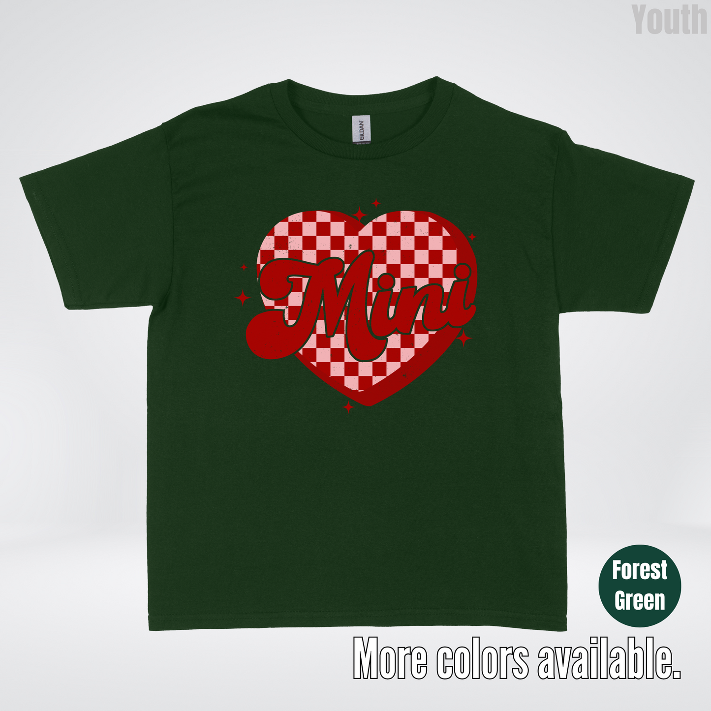 Mini Checkered Heart Youth T-Shirt