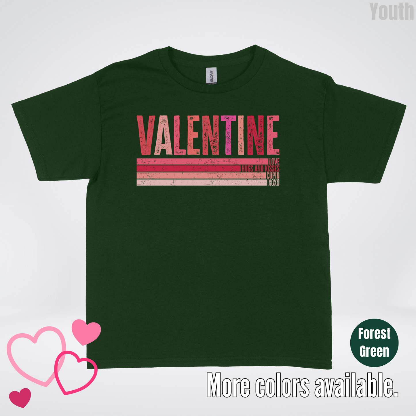 Valentine Hugs & Kisses Youth T-Shirt